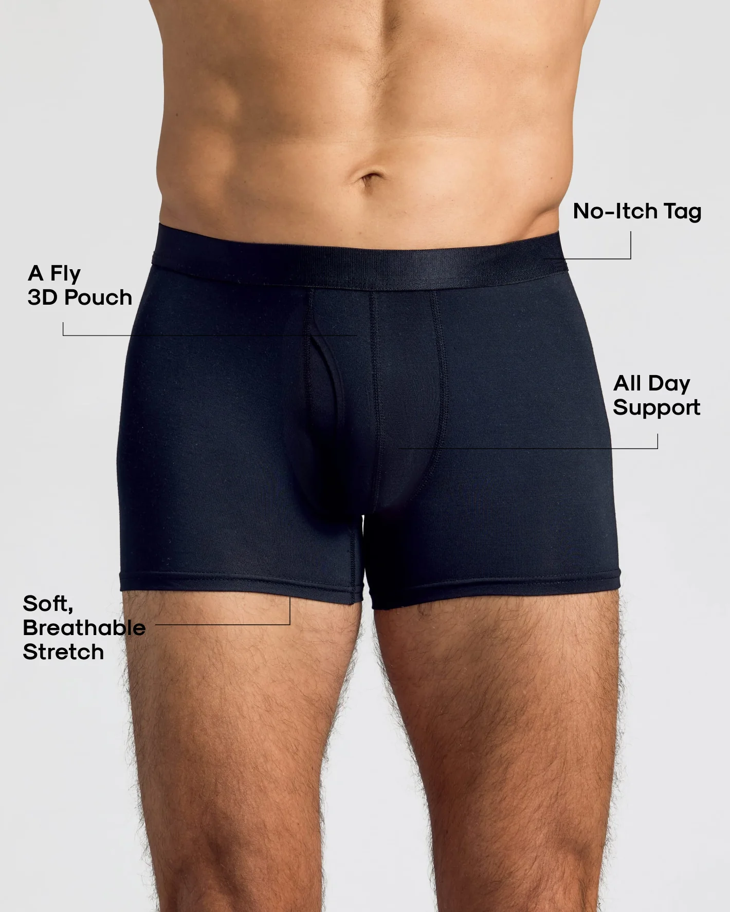 Black Boxer Trunks W/ Fly 12-Pack - Image 3