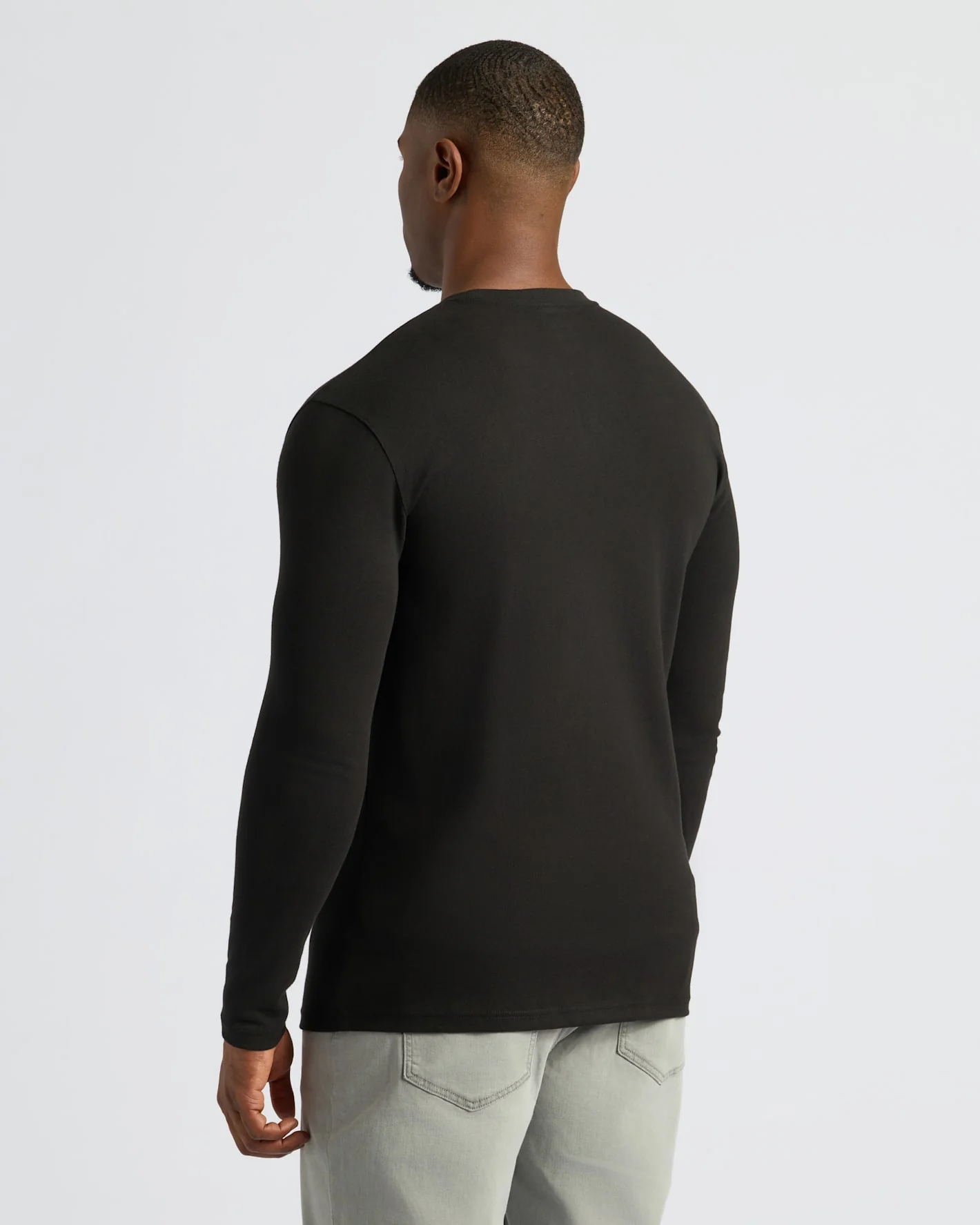 Black Tall Heavyweight Long Sleeve Pocket Crew - Image 4