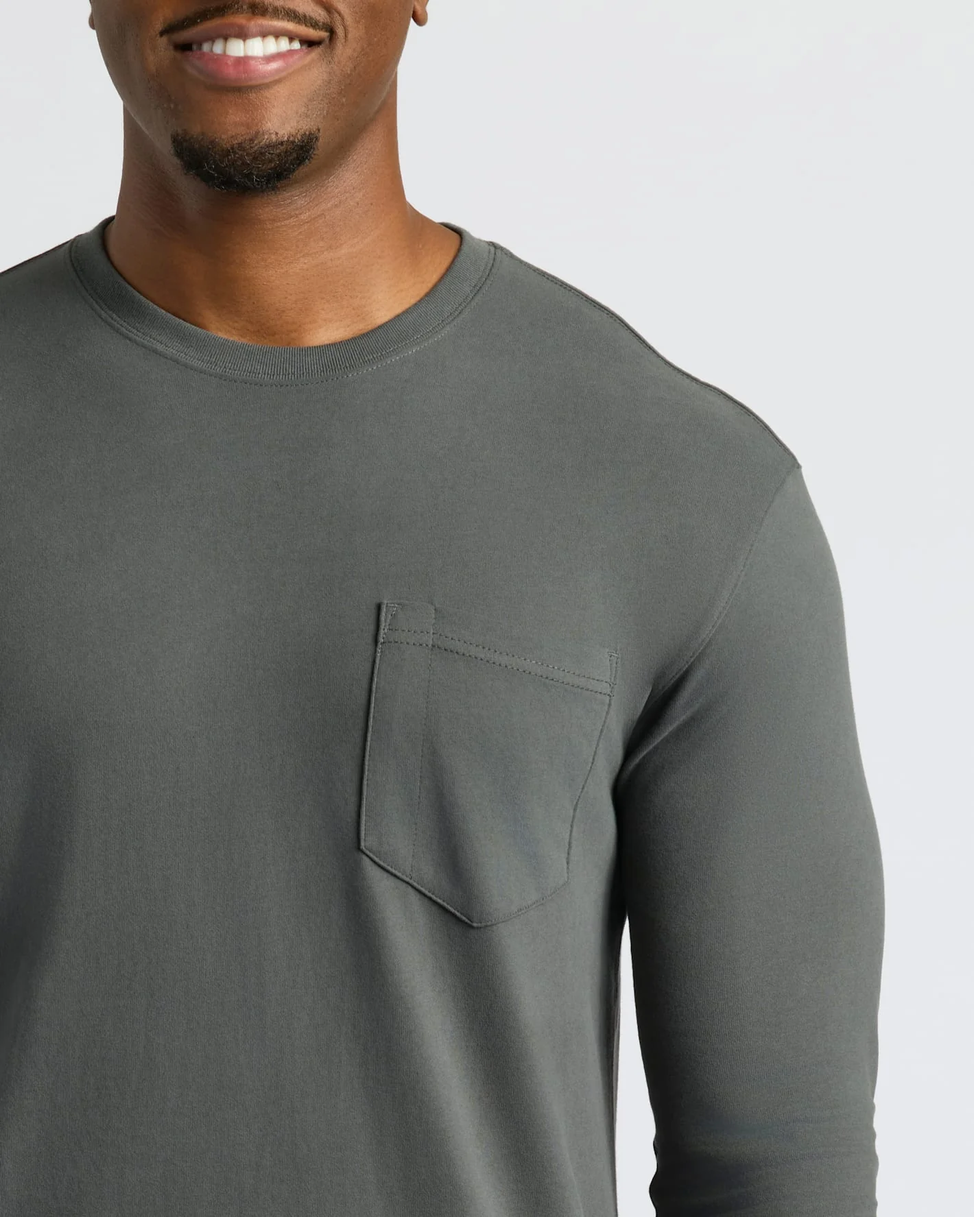 Carbon Tall Heavyweight Long Sleeve Pocket Crew - Image 6