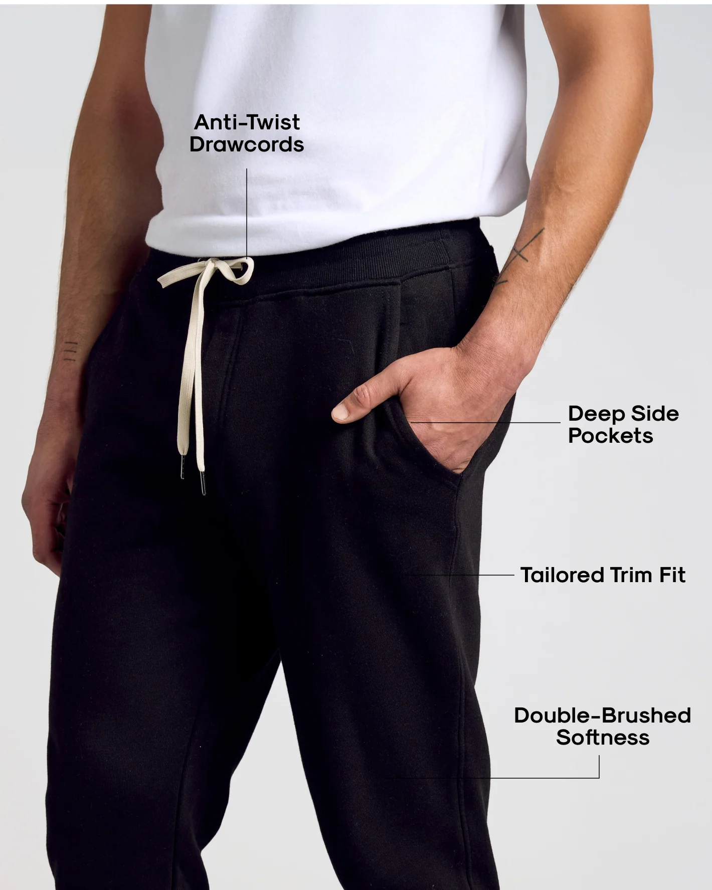 Black Fleece French Terry Joggers - Image 3