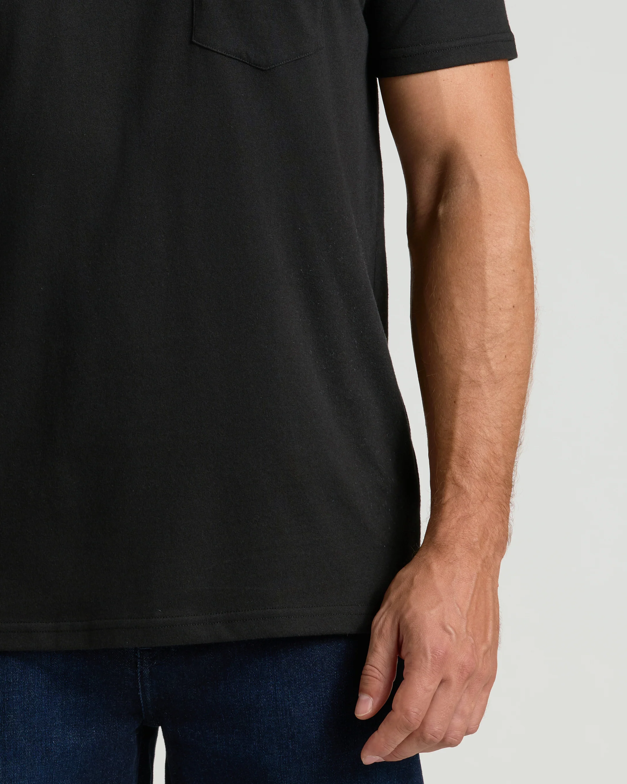Black Pocket Crew Tee - Image 6