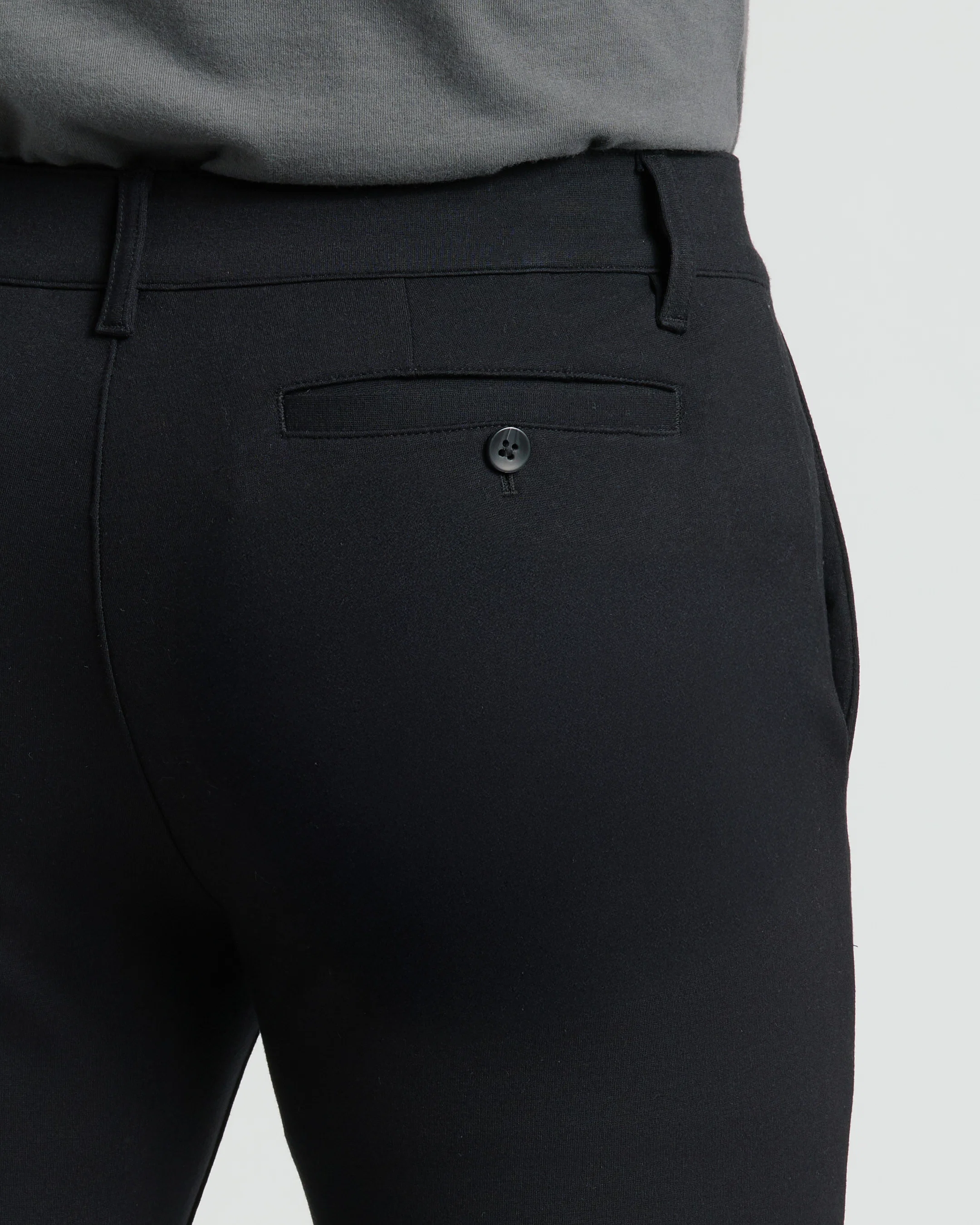 Black Slim Comfort Knit Chino Pant - Image 6