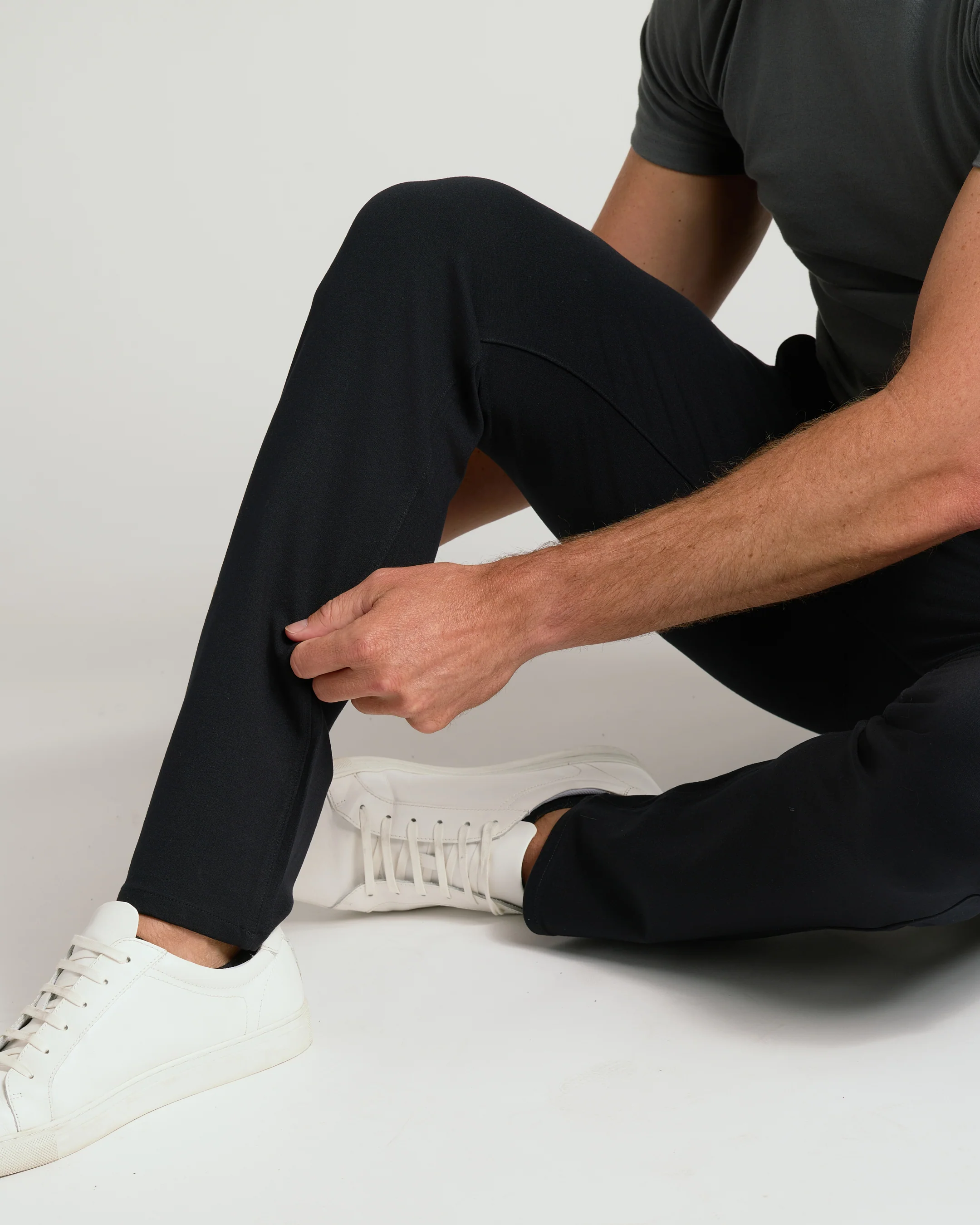 Black Slim Comfort Knit Chino Pant - Image 8