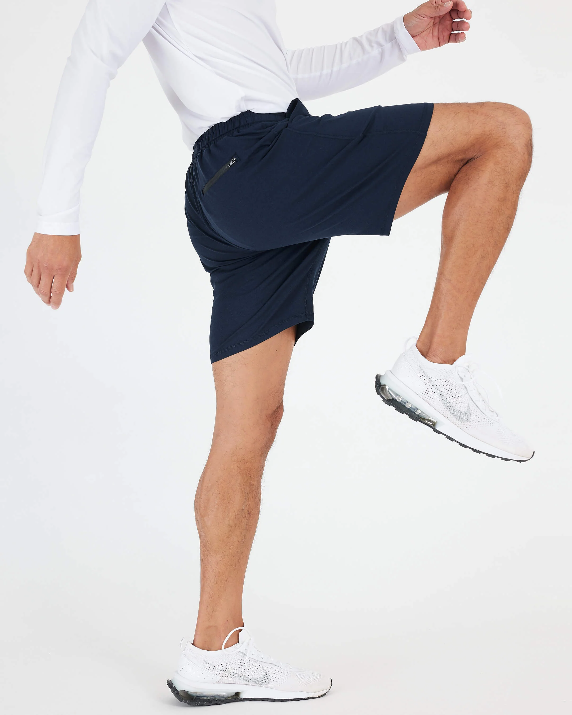 Black & Dark Heather Navy Active Comfort Shorts 2-Pack - Image 6