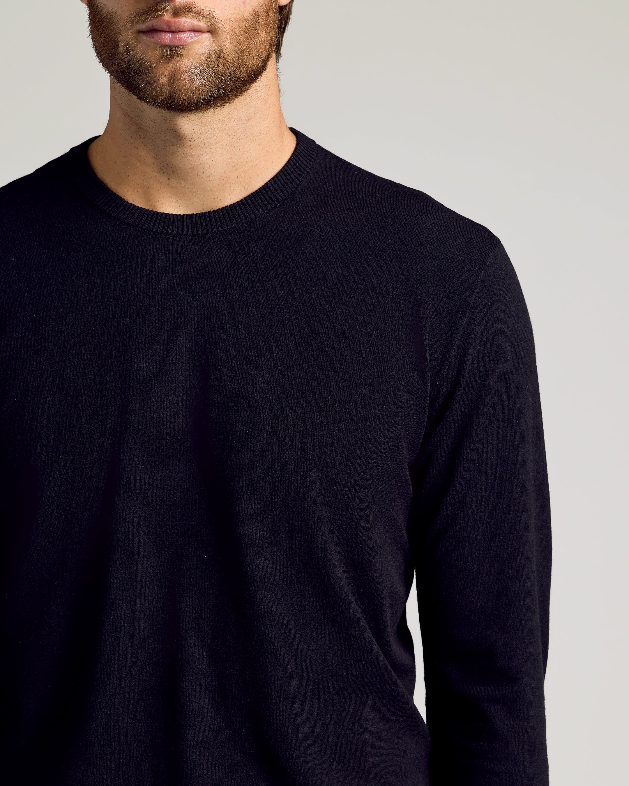 Black Dressy Crew Neck Sweater - Image 4