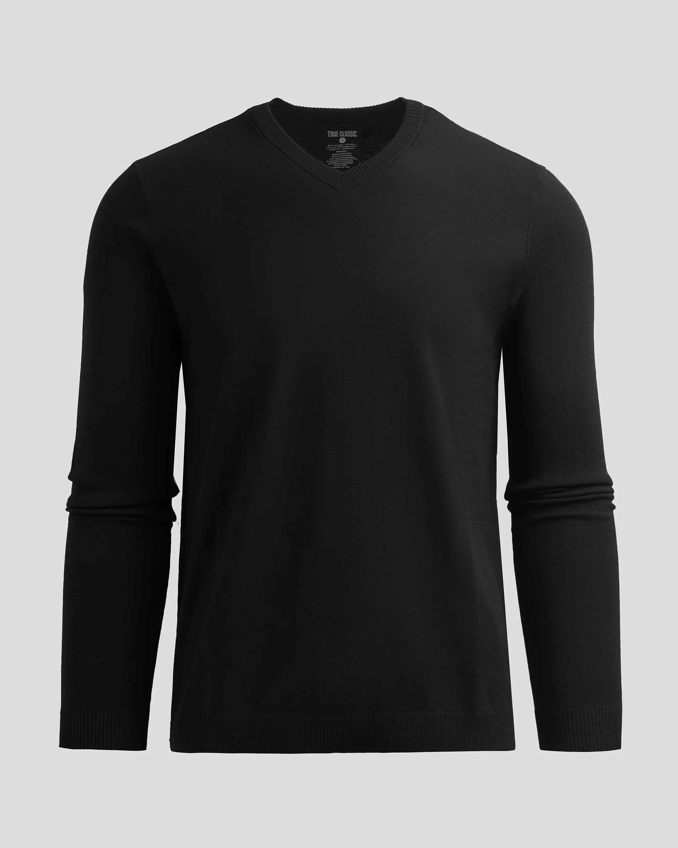 Black Dressy V-Neck Sweater - Image 2