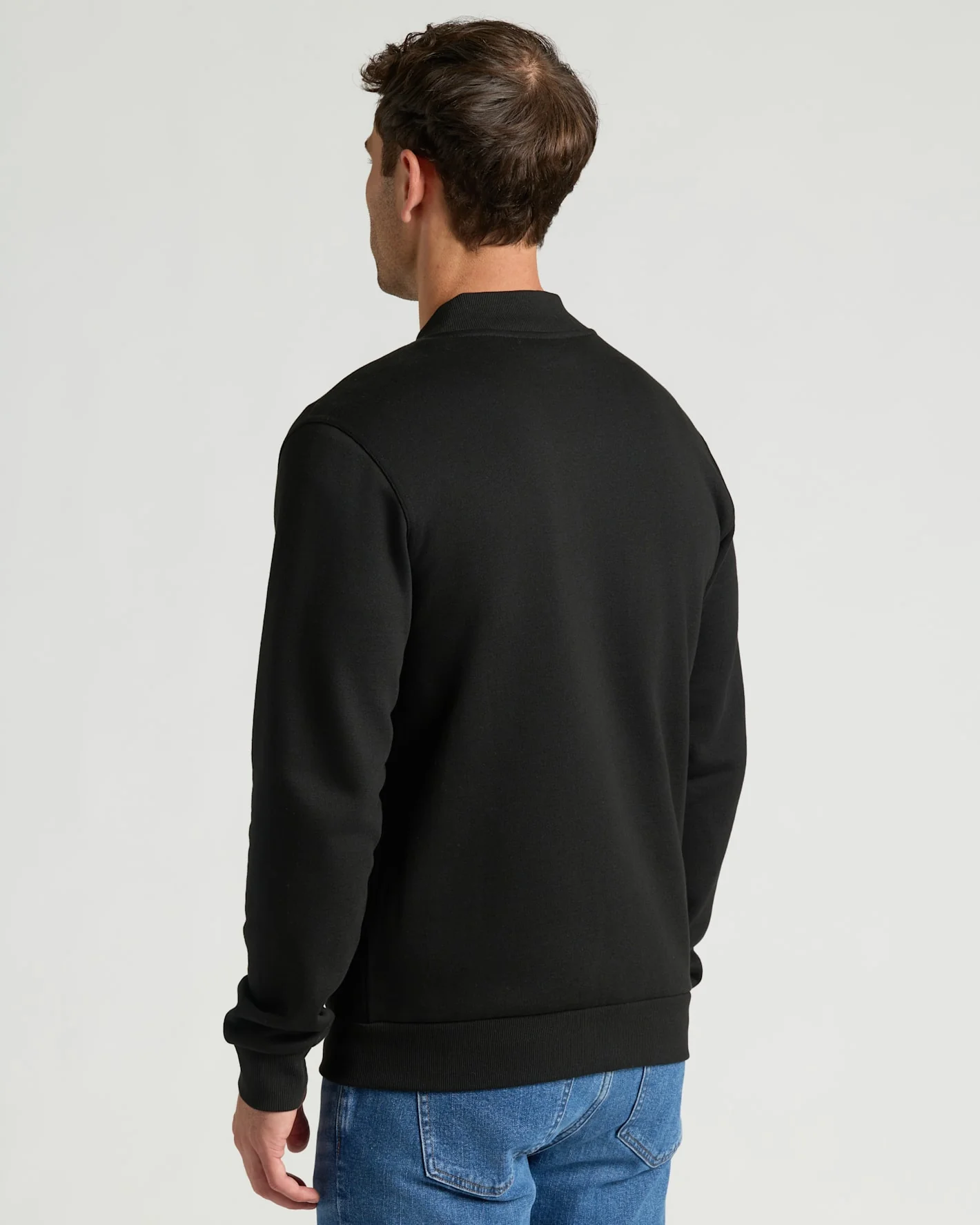 Black Fleece Bomber Jacket - Image 3