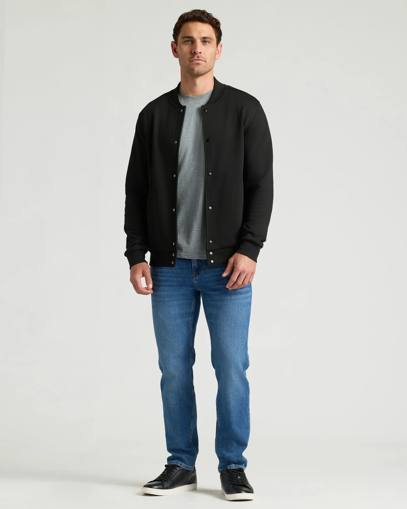 Black Fleece Bomber Jacket - Image 4