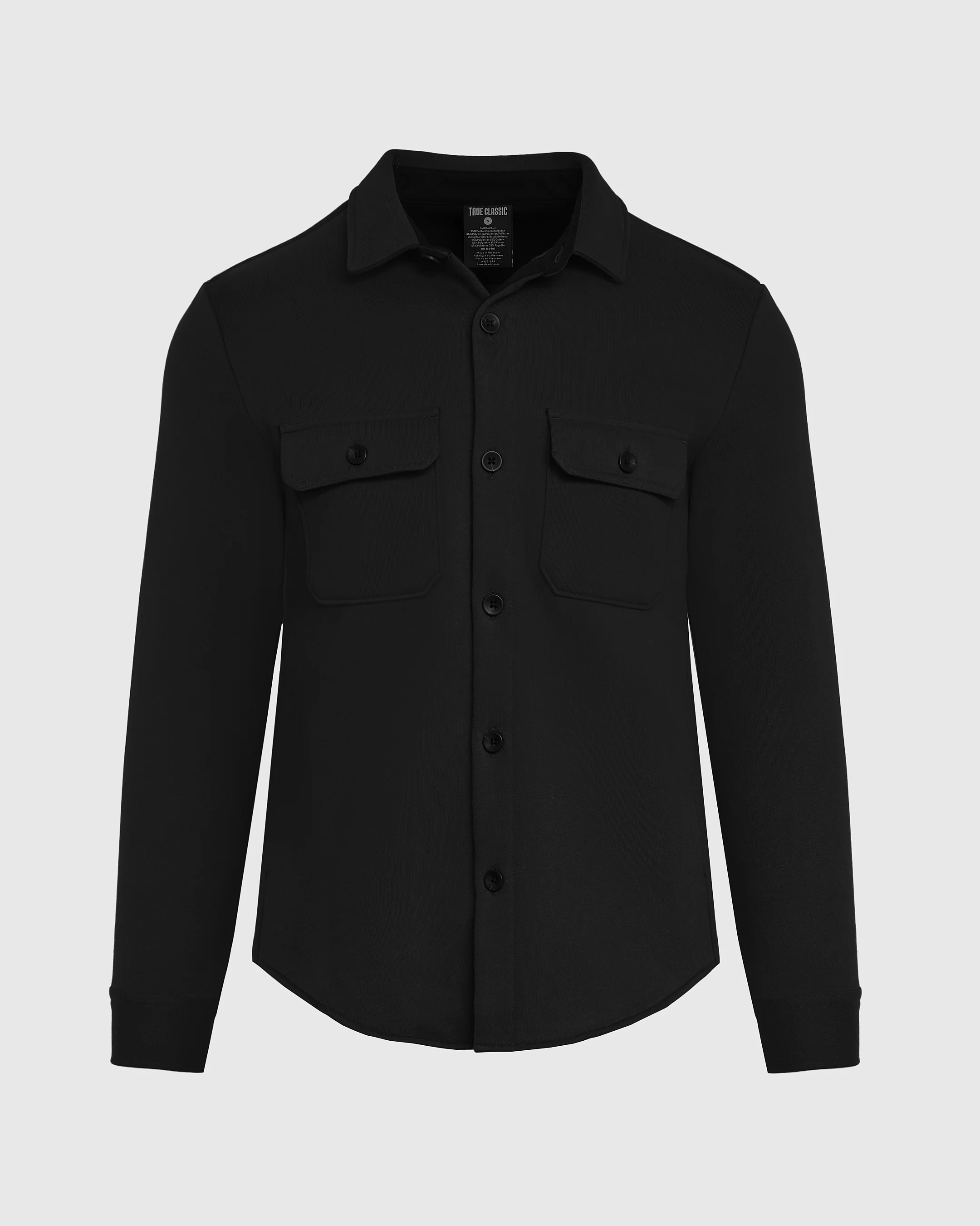 Black Fleece Shirt Jacket - Image 2