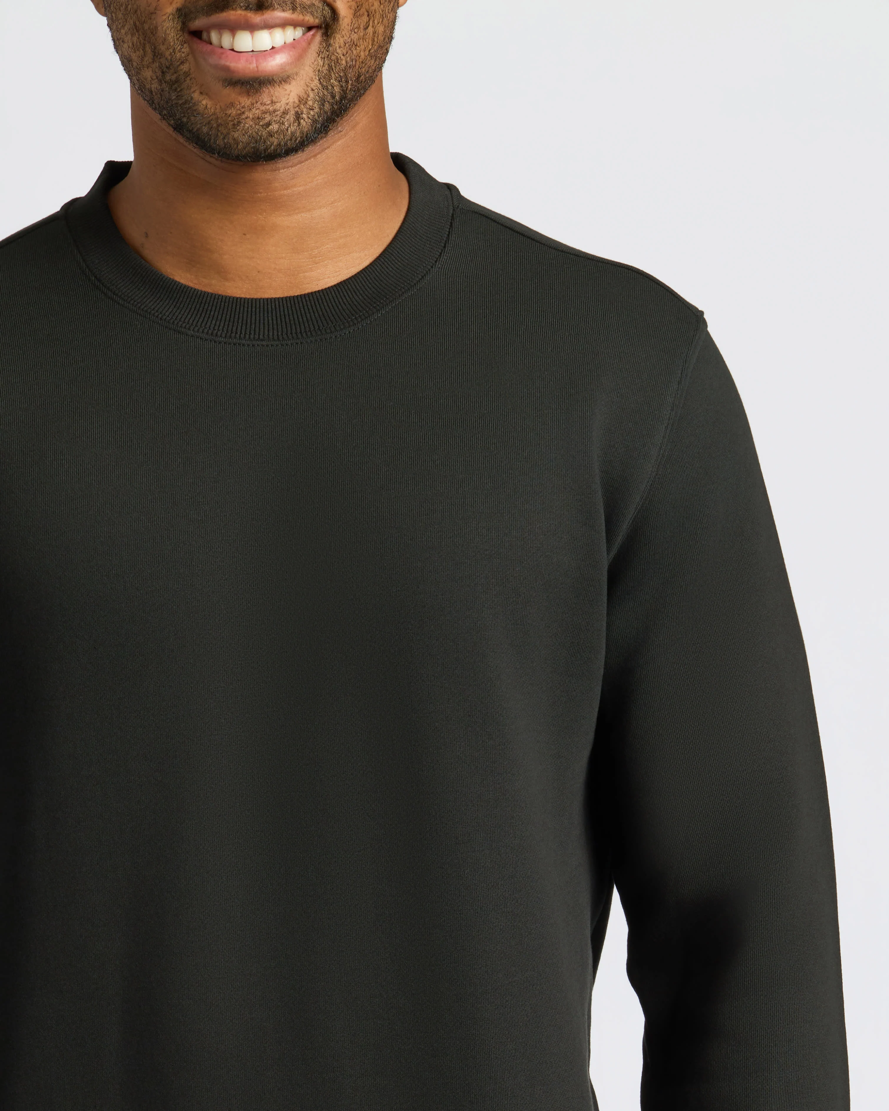 Black Fleece French Terry Pullover Crew Neck - Image 5