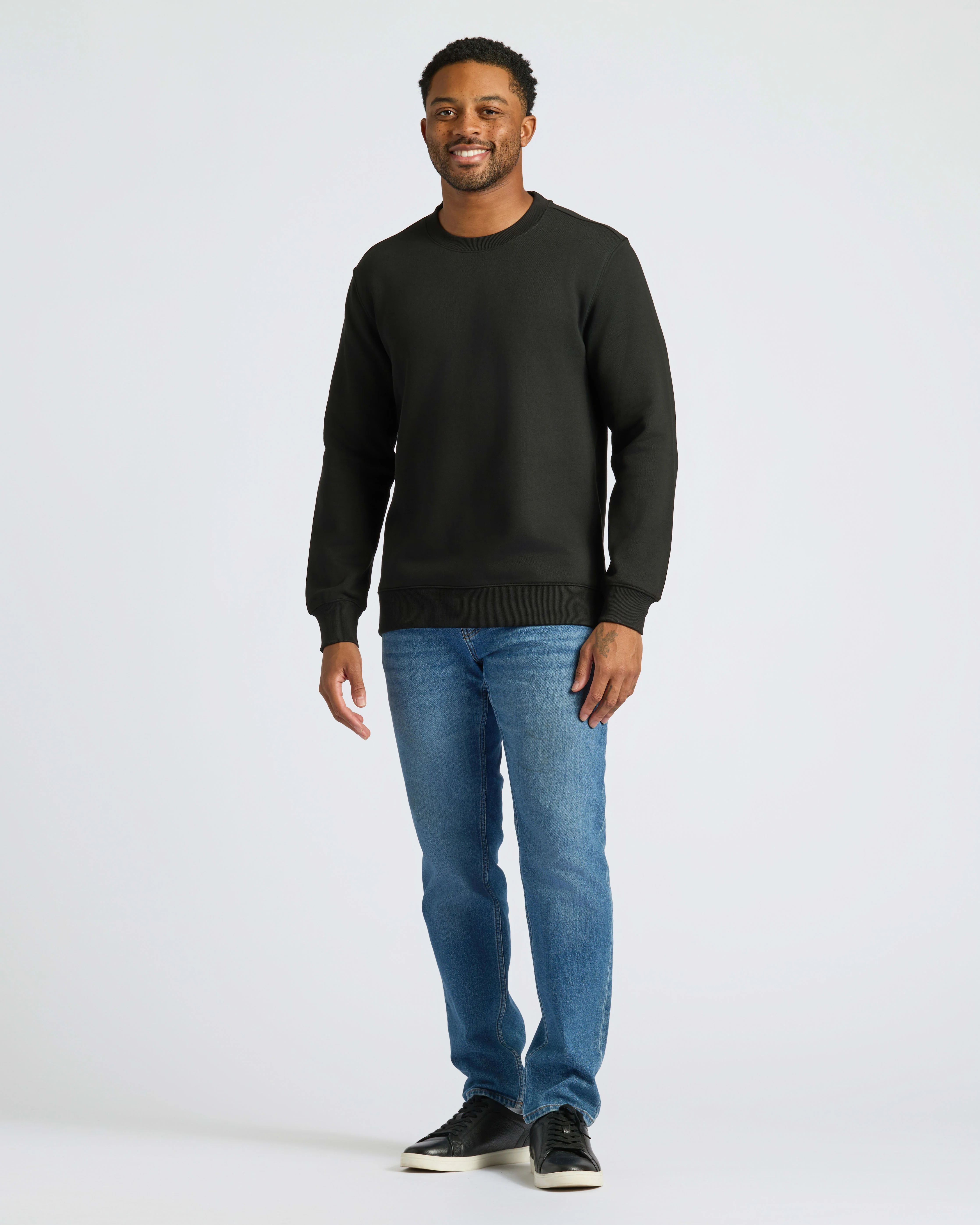 Black Fleece French Terry Pullover Crew Neck - Image 6