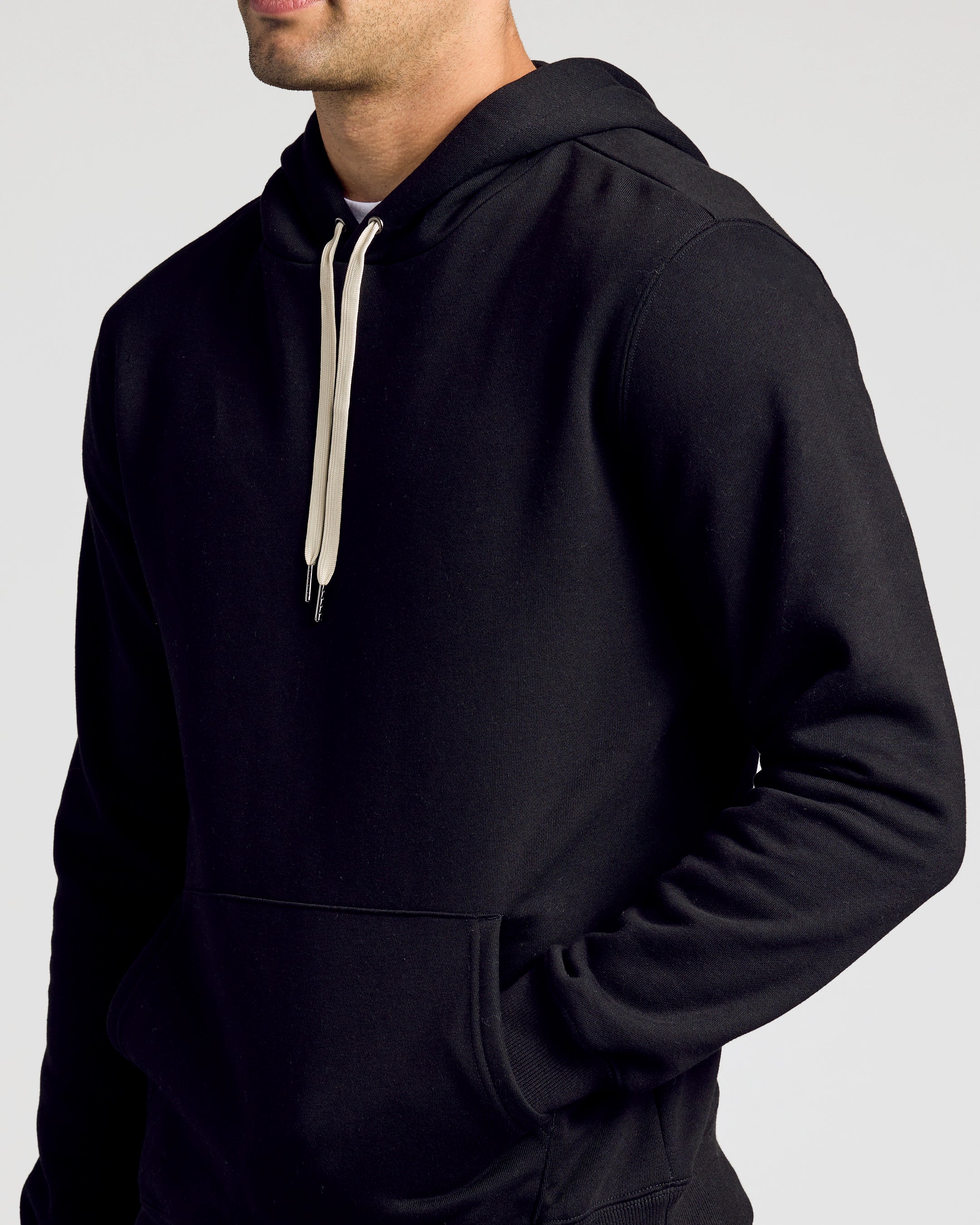 Black Fleece French Terry Pullover Hoodie - Image 5