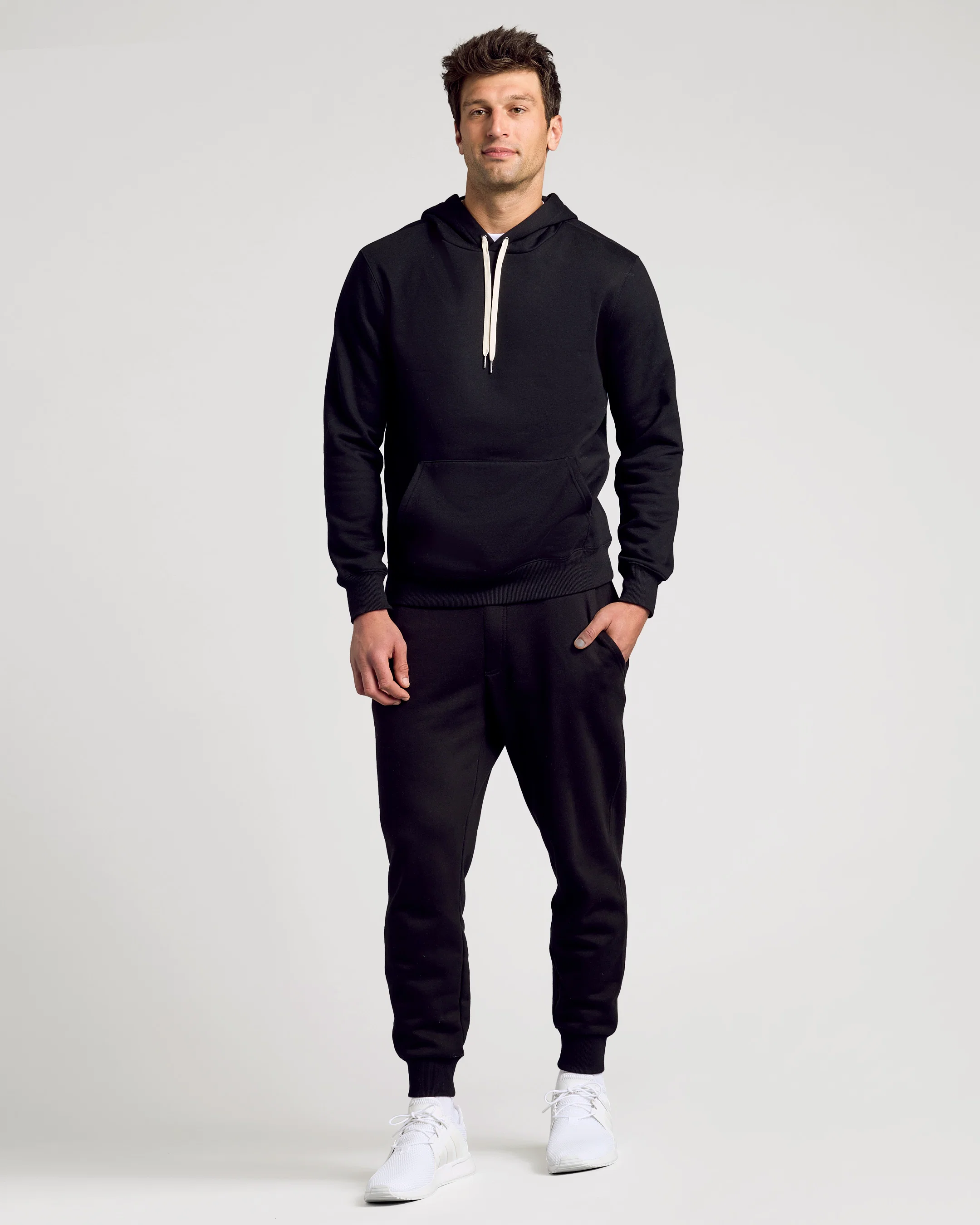 Black Fleece French Terry Pullover Hoodie - Image 6