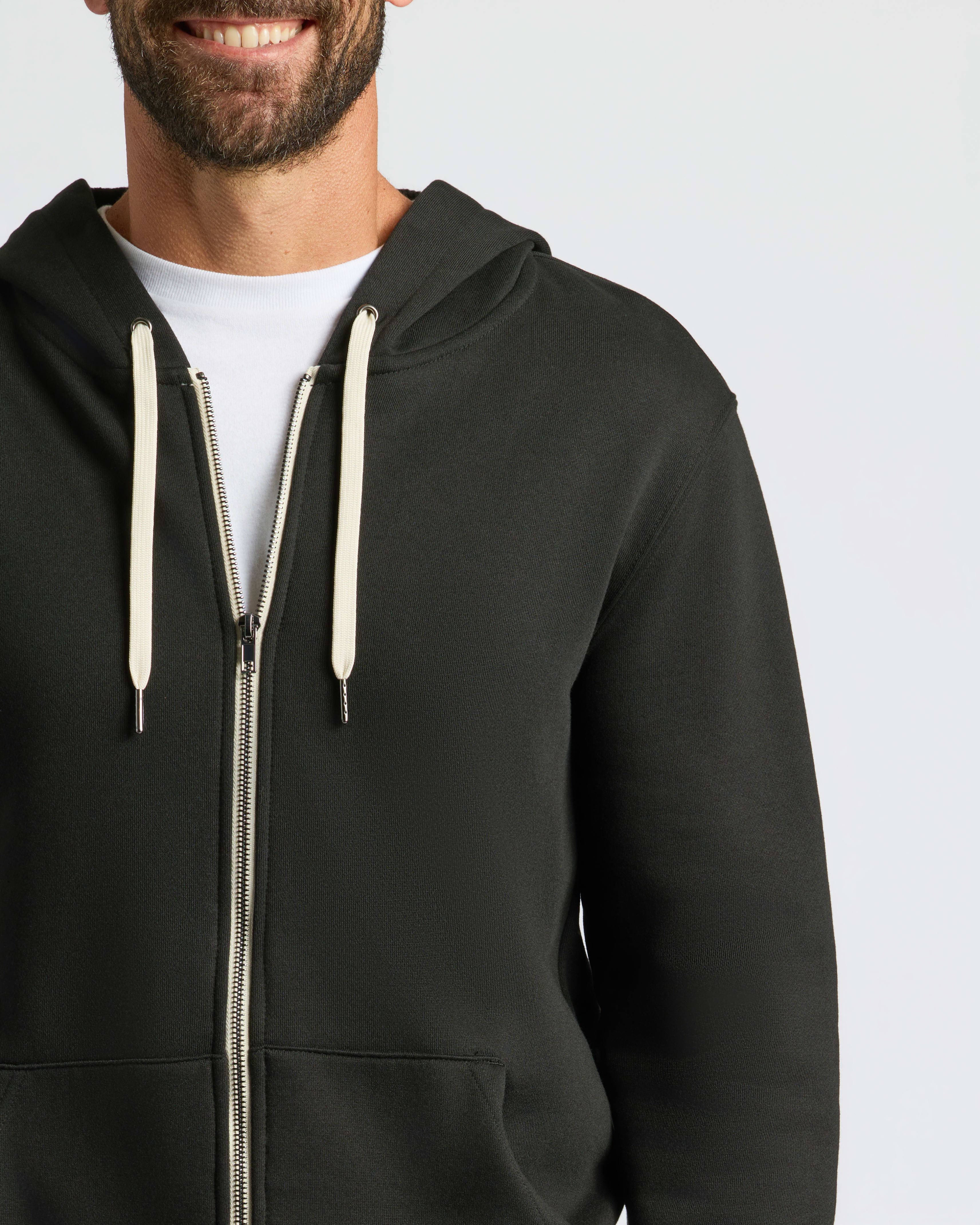 Black Fleece French Terry Zip Hoodie - Image 5