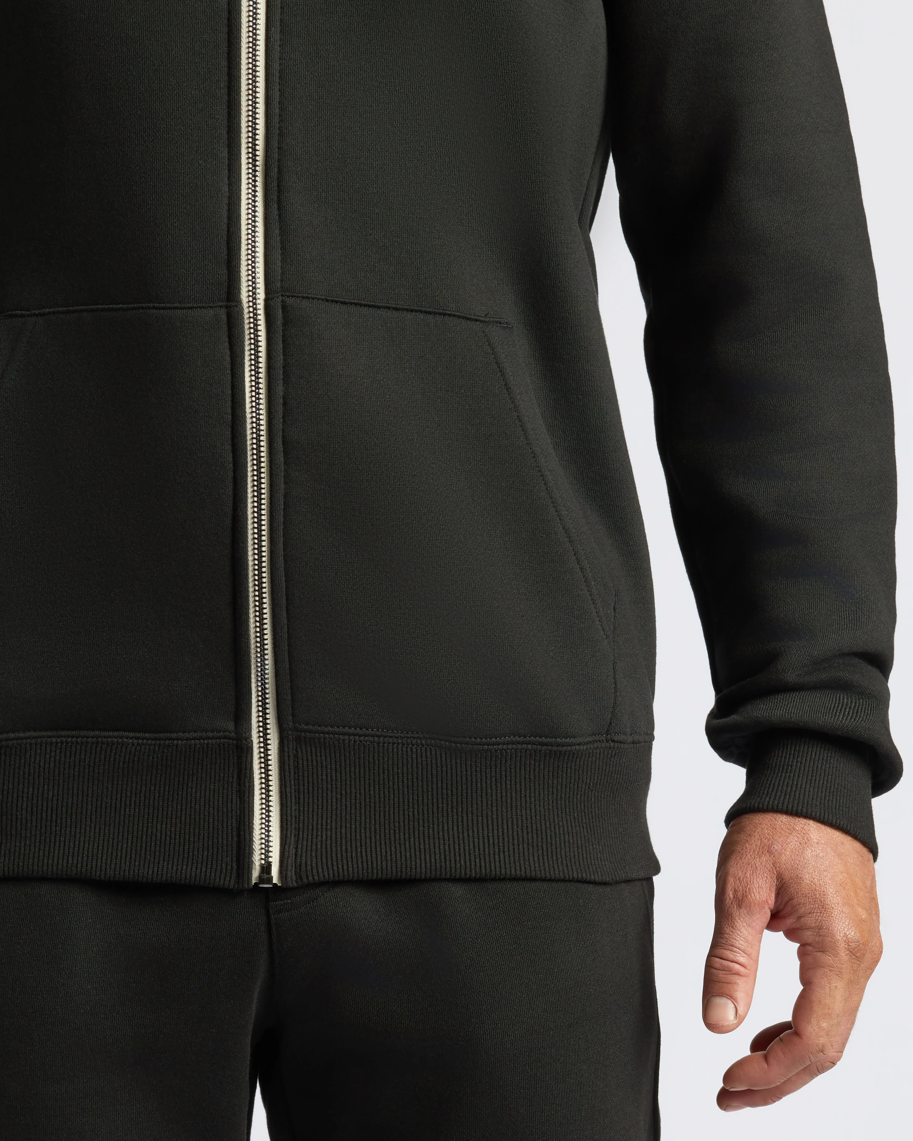 Black Fleece French Terry Zip Hoodie - Image 6