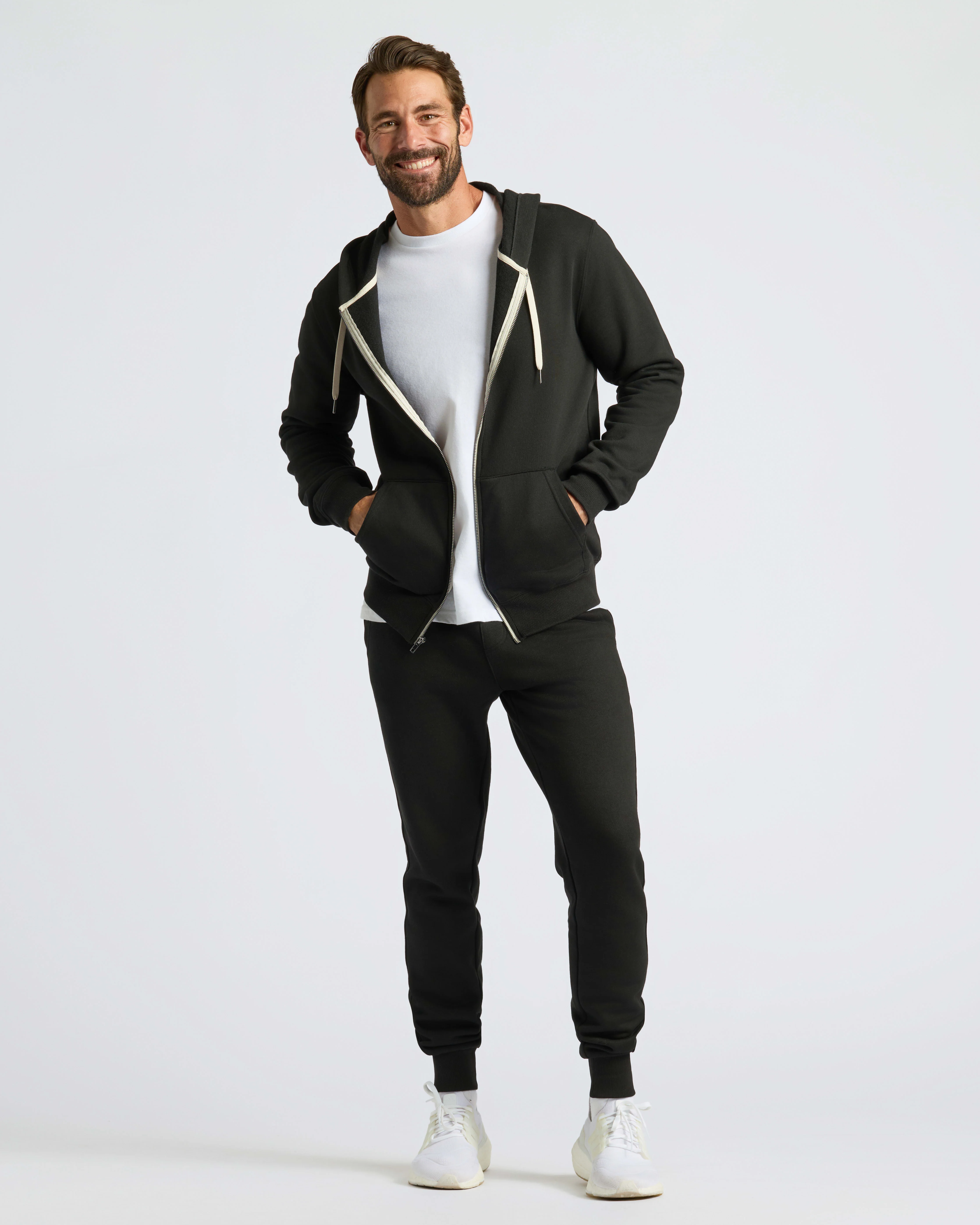 Black Fleece French Terry Zip Hoodie - Image 8