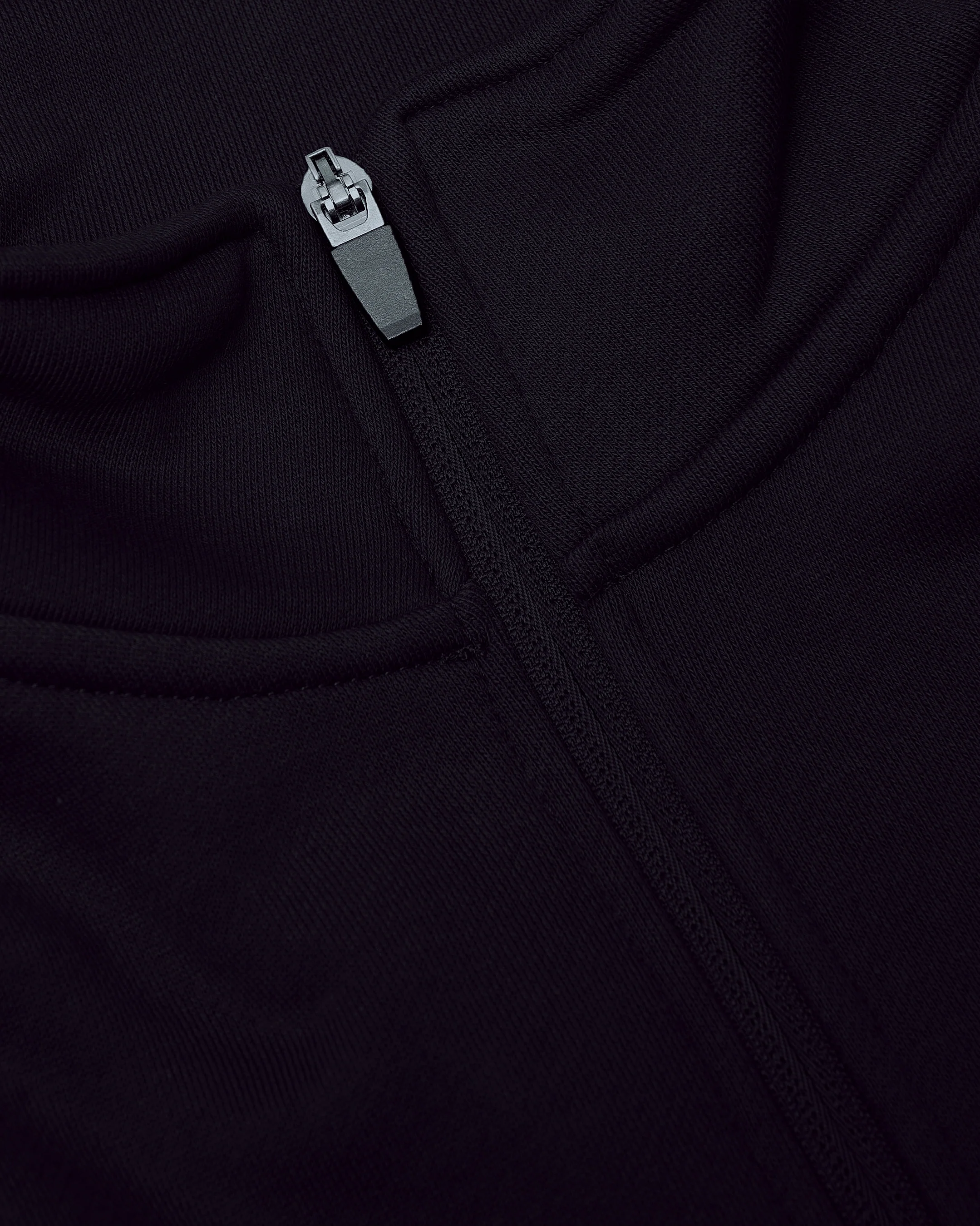 Black Quarter Zip Fleece Sweatshirt - Image 6