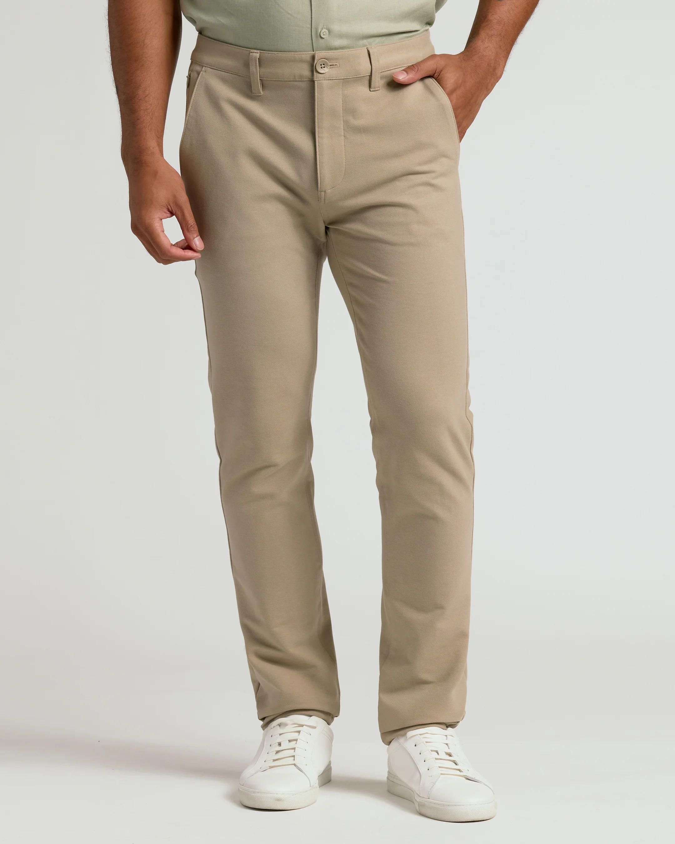 Black & Khaki Straight Chino Pants 2-Pack - Image 3