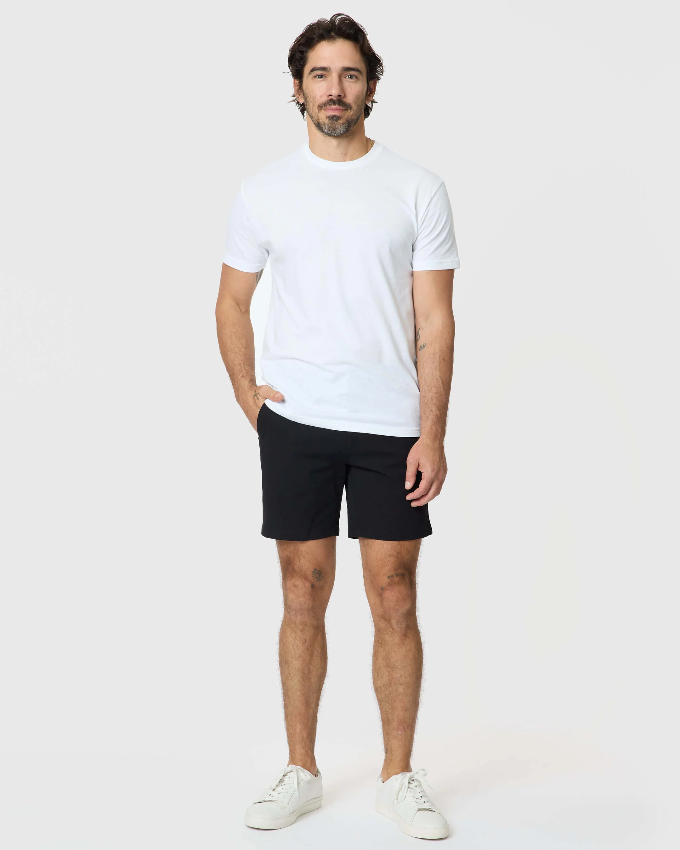 7" Black Classic Twill Shorts - Image 4