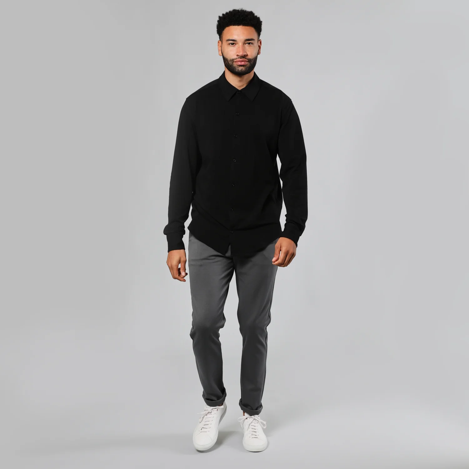 Black Long Sleeve Knit Shirt - Image 4