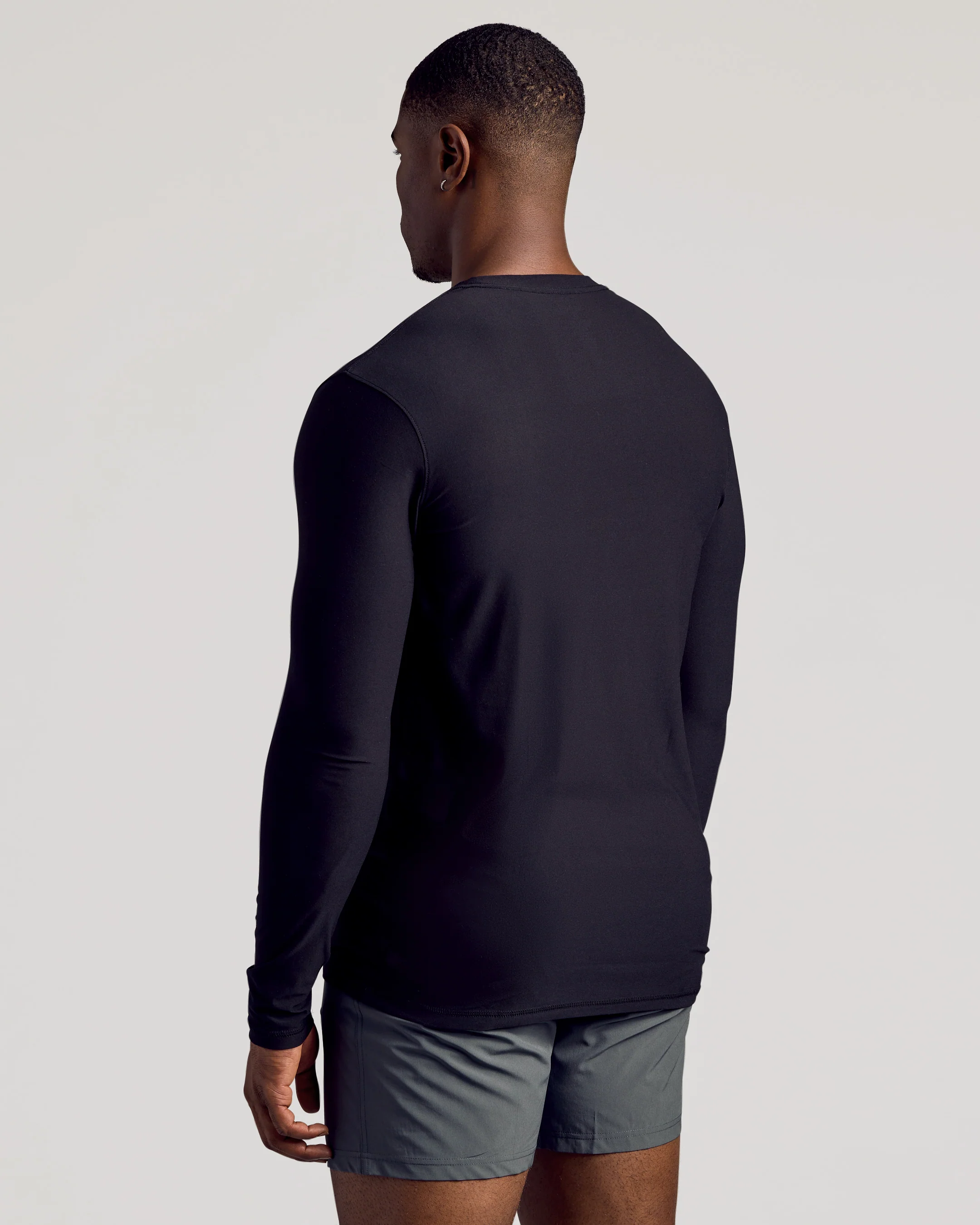 Black Long Sleeve Tall Active Crew - Image 4