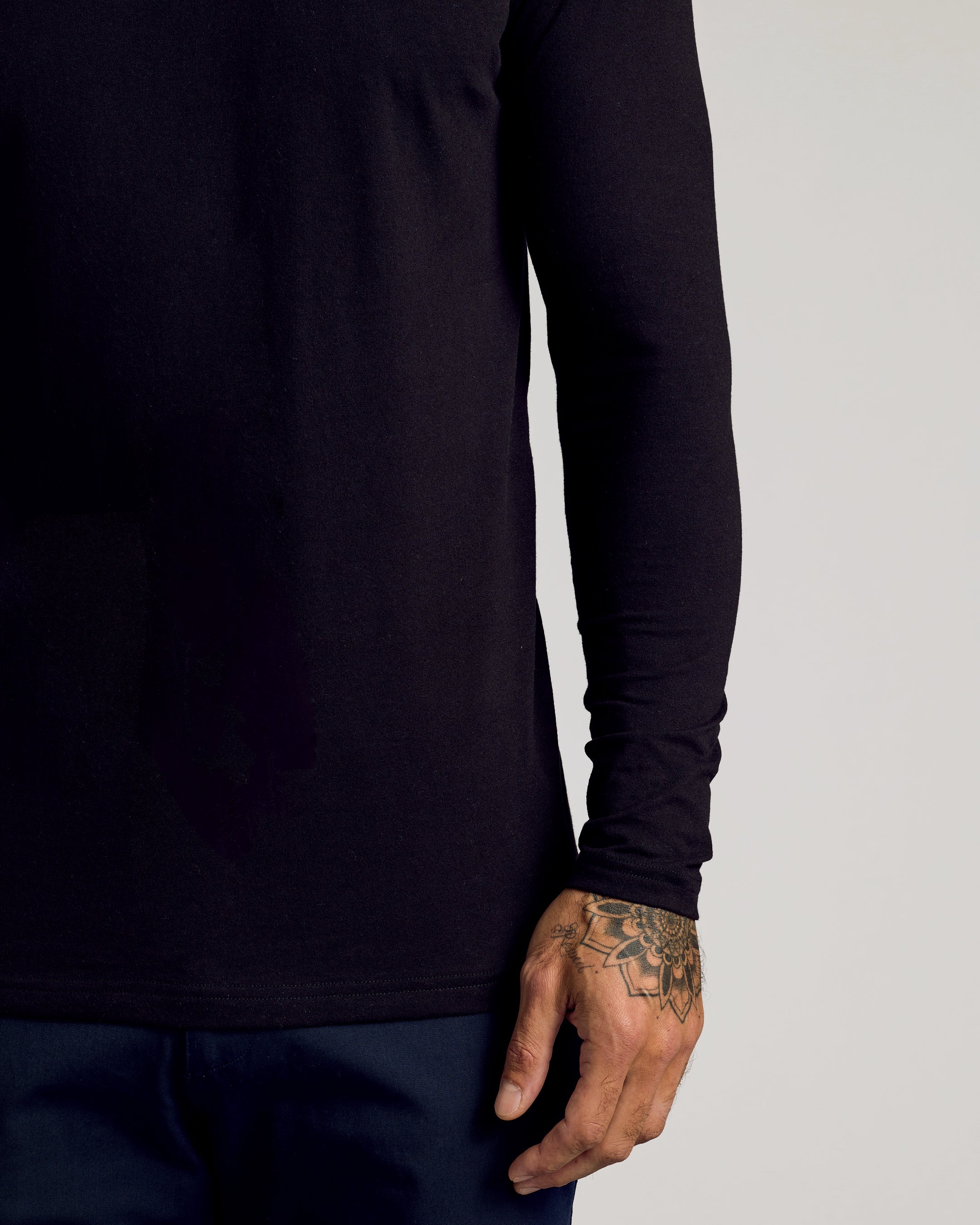 Black Tall Classic Long Sleeve Henley - Image 5