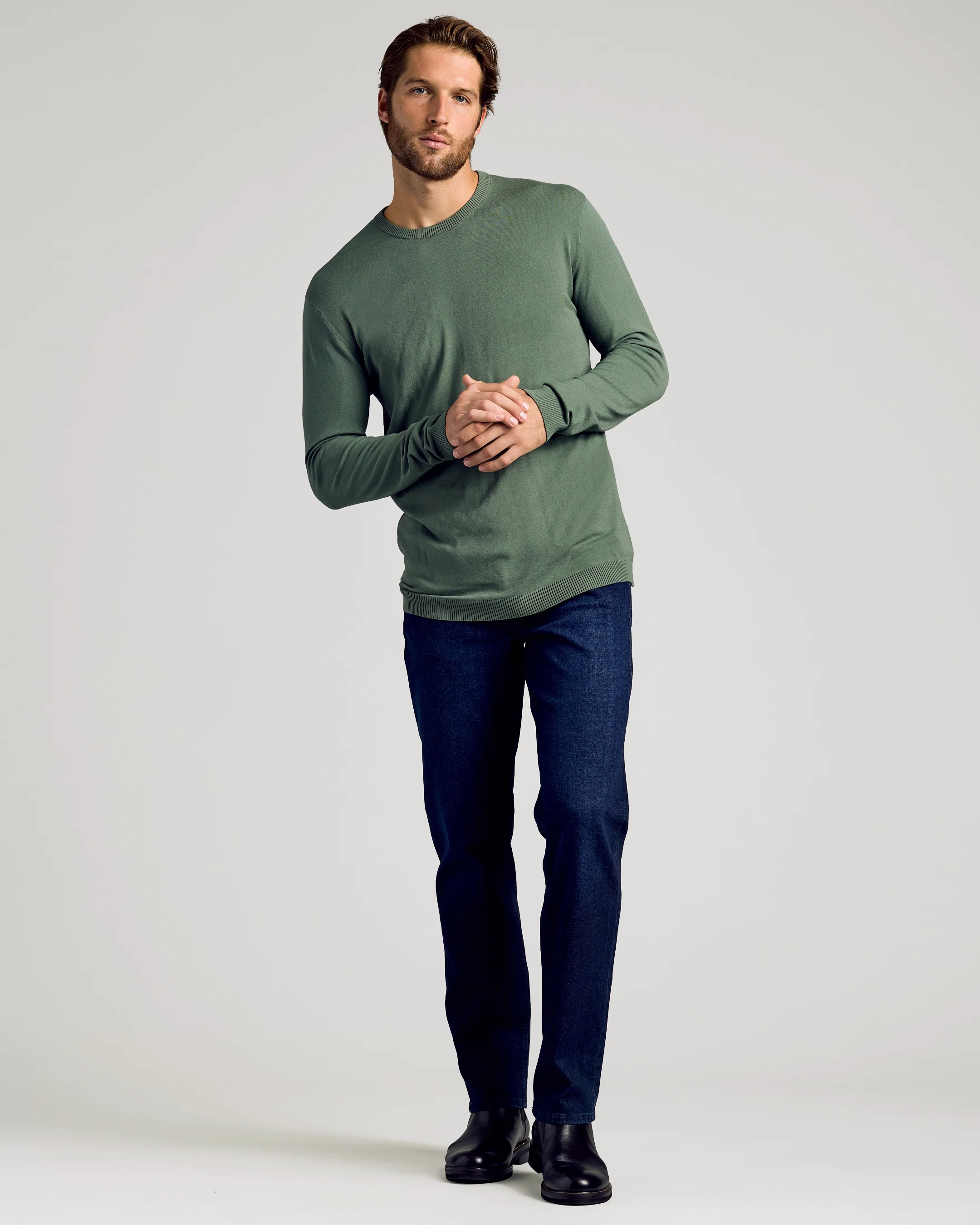 Black & Moss Crew Neck Sweater 2-Pack - Image 4