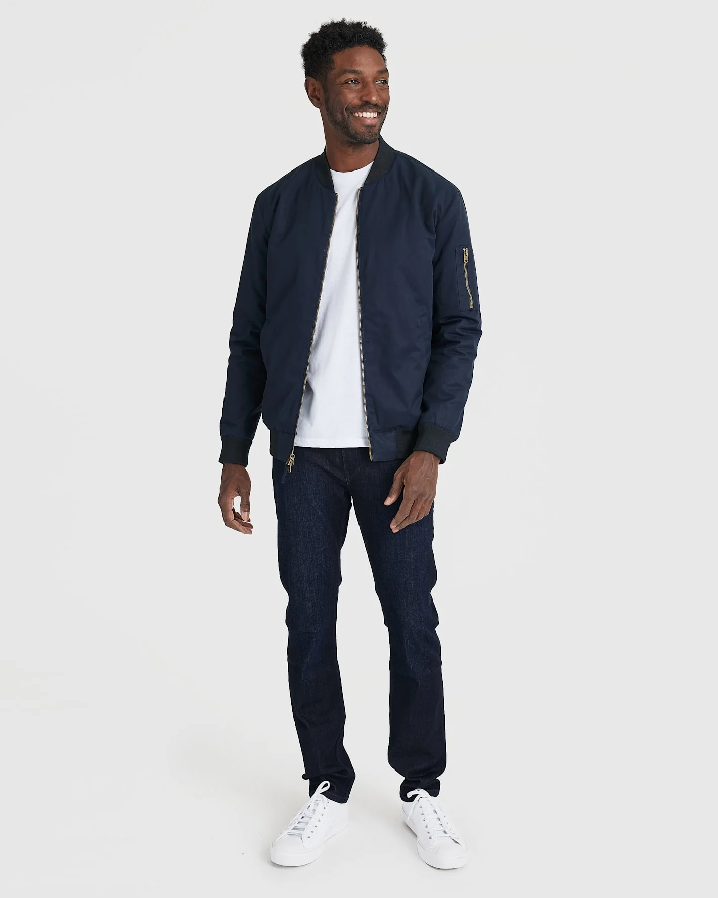 Navy Bomber Jacket - Image 6