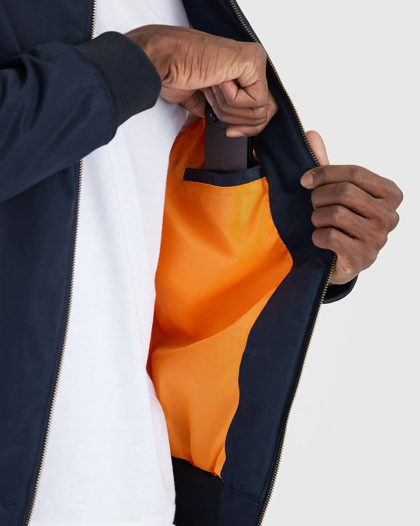 Navy Bomber Jacket - Image 3