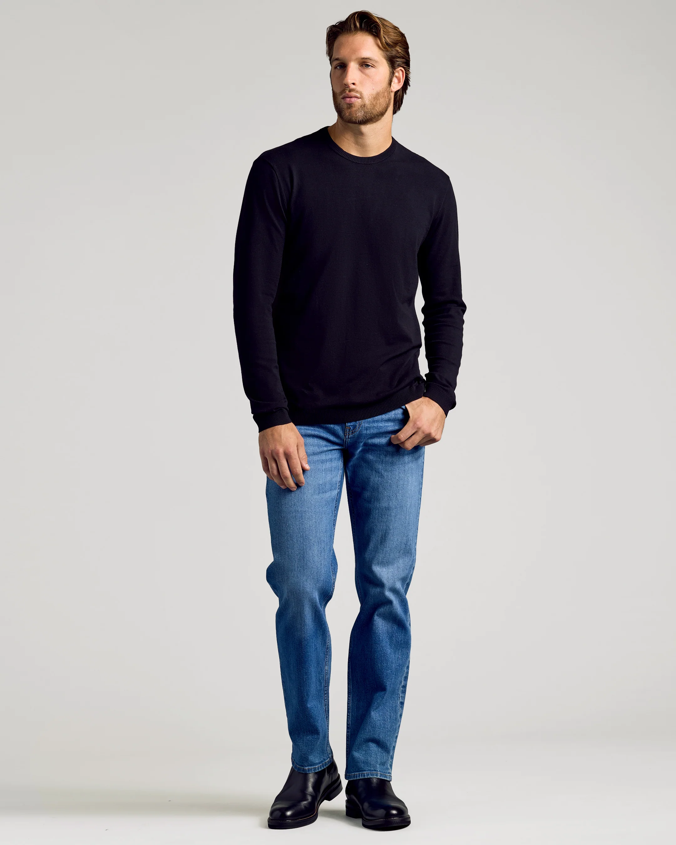 Black & Navy Crew Neck Sweater 2-Pack - Image 4