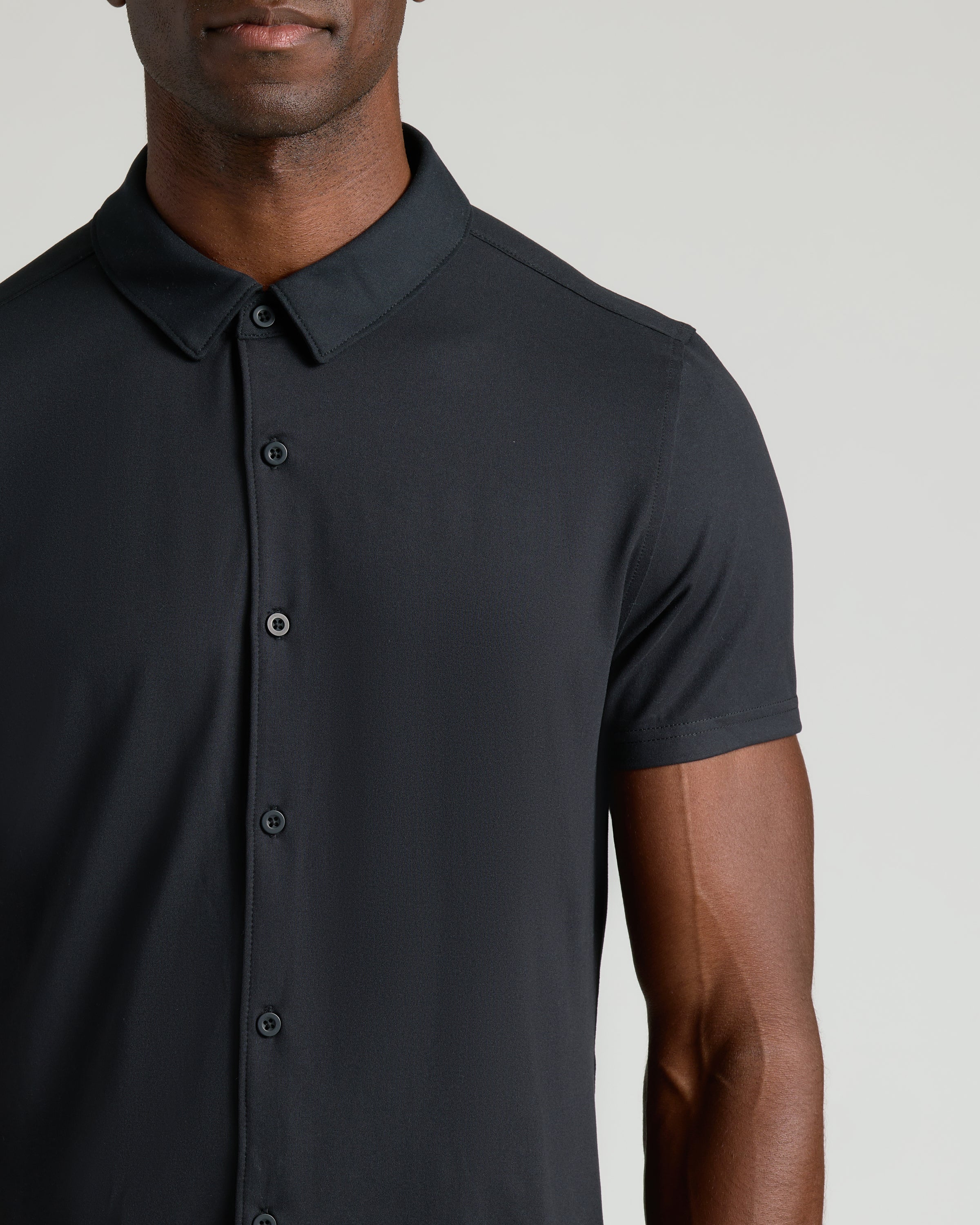 Black Short Sleeve Comfort Knit Shirt - Image 7