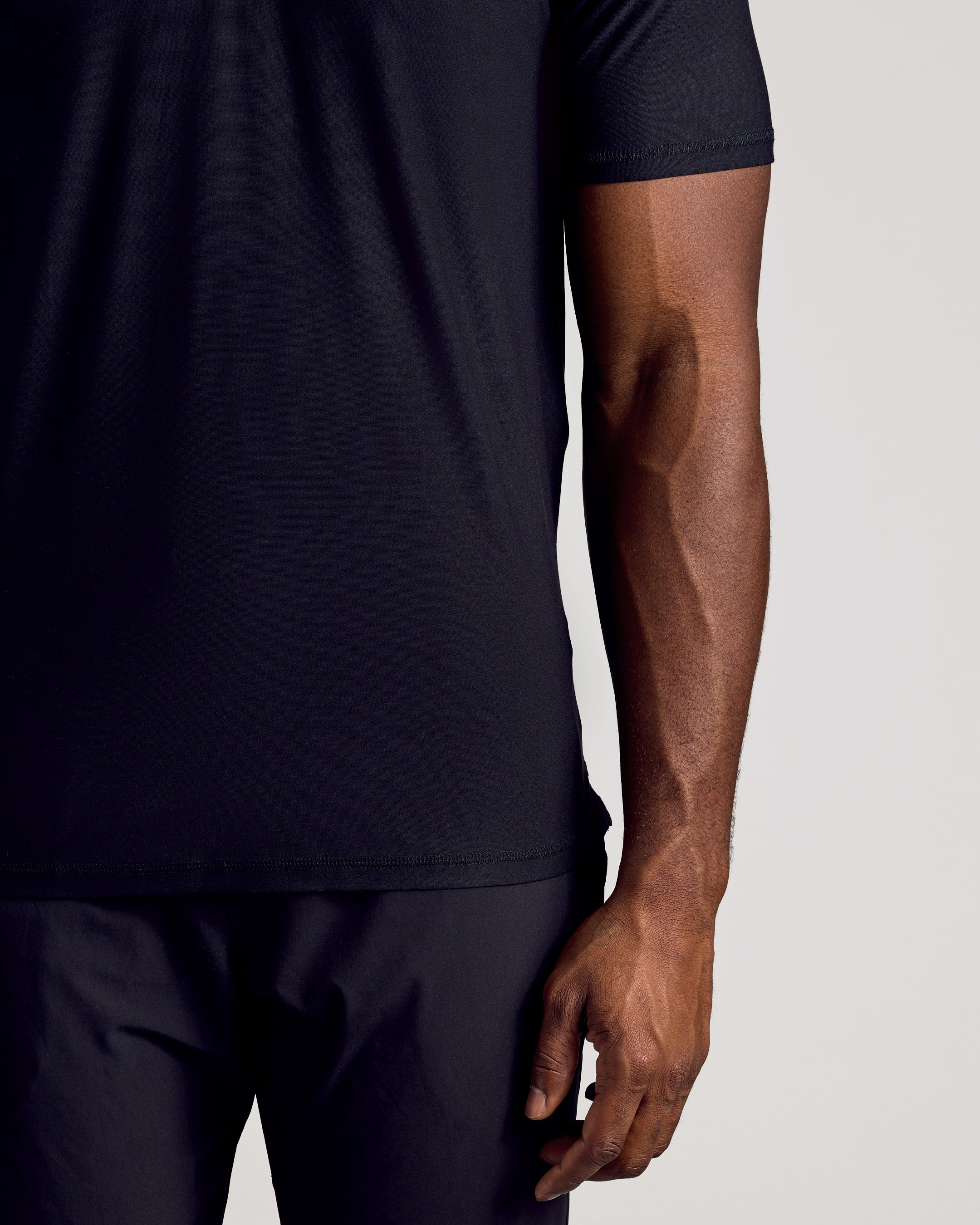 Black Short Sleeve Tall Active Polo - Image 5
