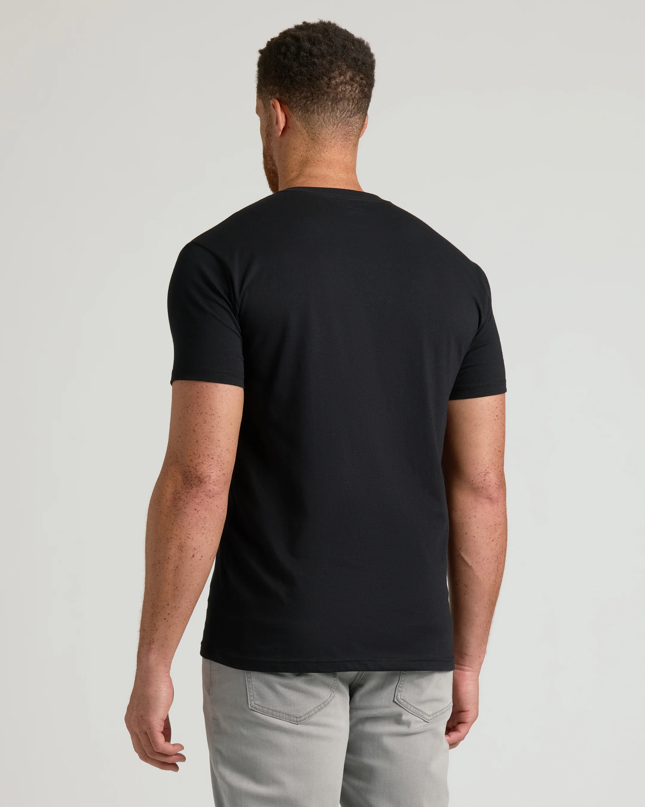 Black Short Sleeve Tall Classic V-Neck 3-Pack - Image 3