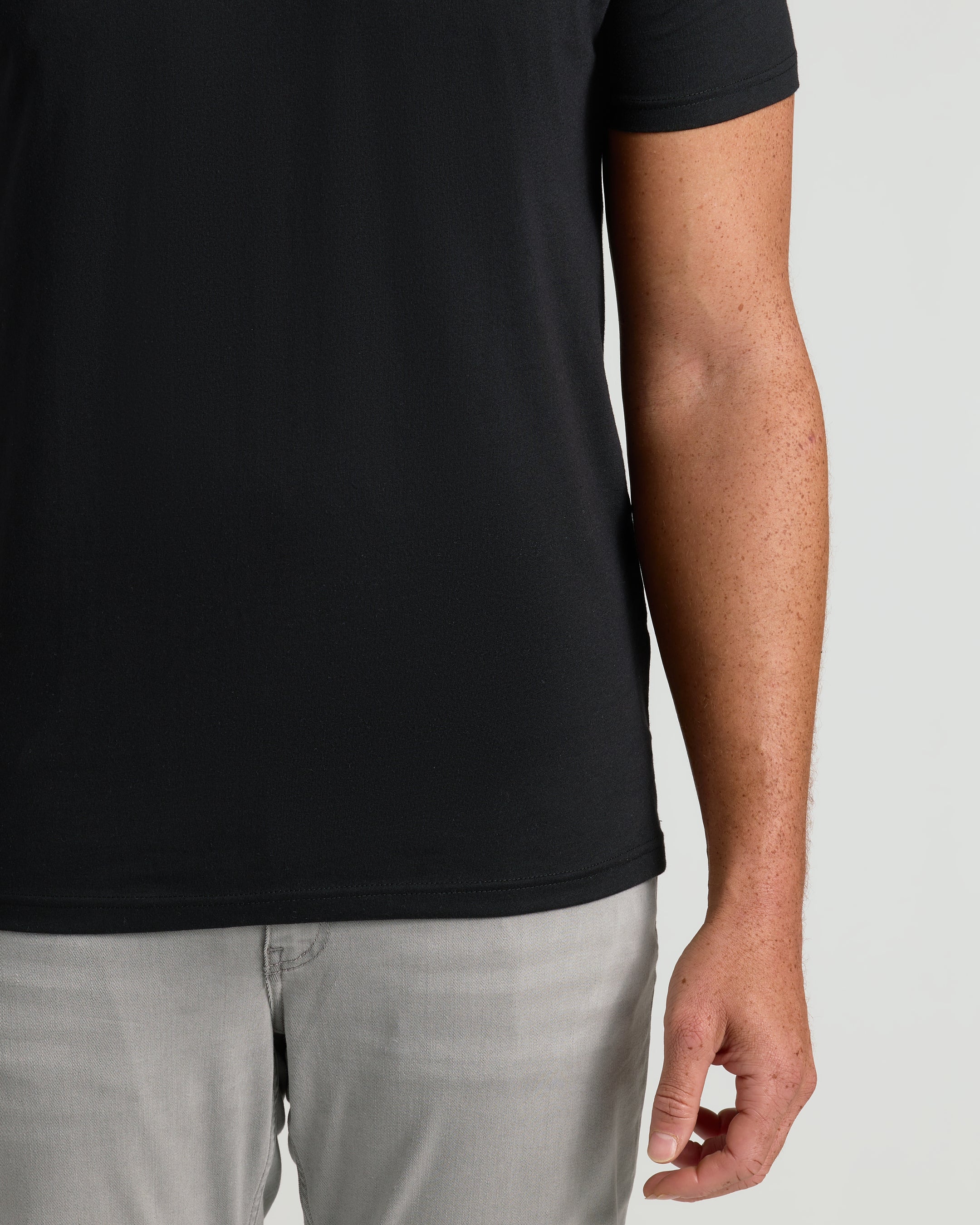 Black Short Sleeve Tall Classic V-Neck 6-Pack - Image 4