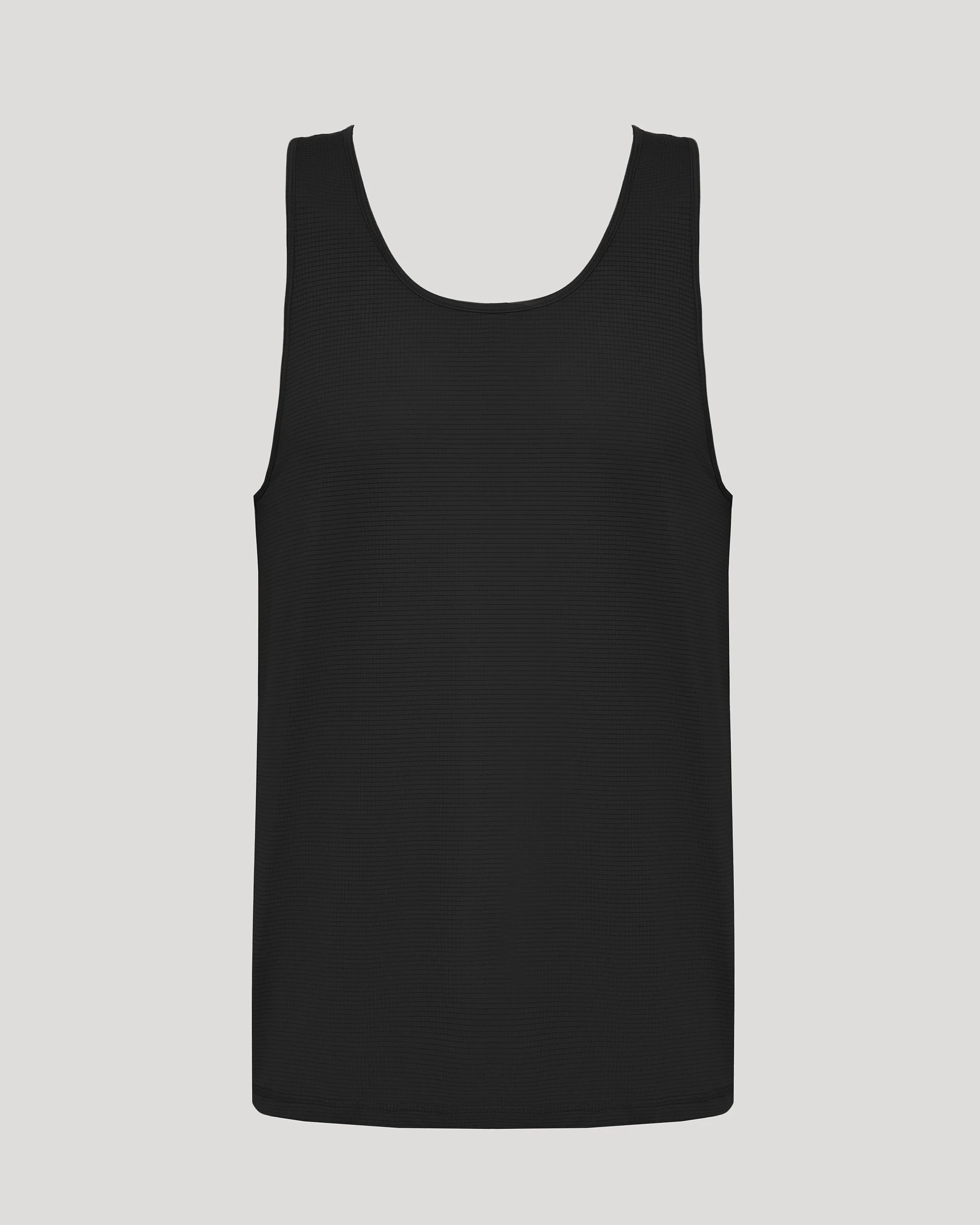 Black Sleeveless Active Mesh Tank - Image 2