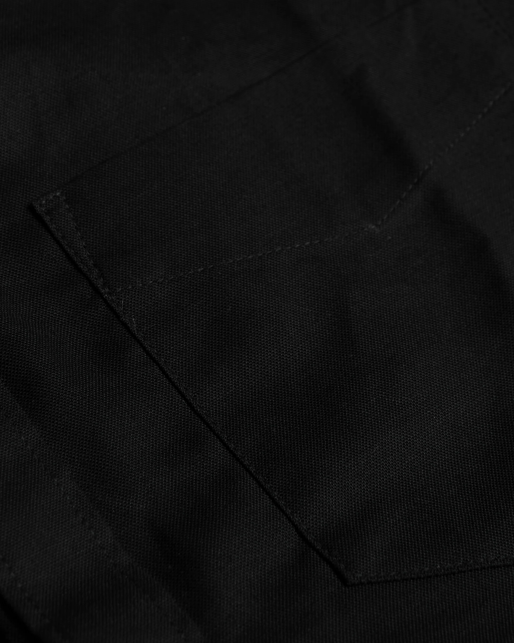 Black Stretch Oxford Long Sleeve Shirt - Image 8