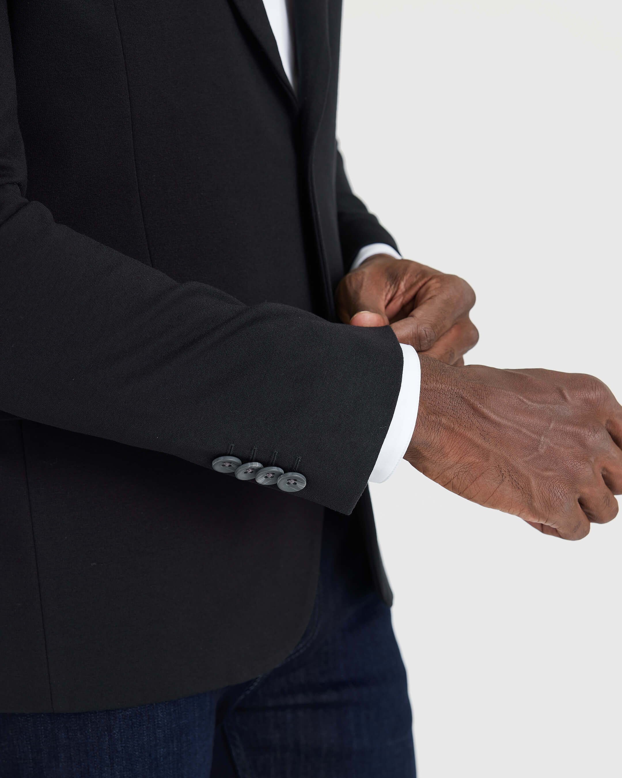 Black Comfort Knit Blazer - Image 6