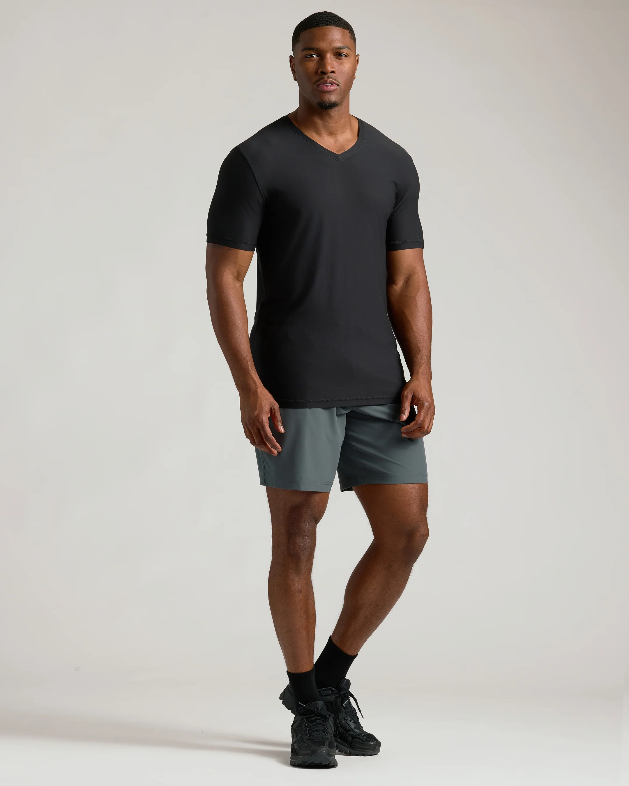 Black Tall Active V-Neck - Image 7