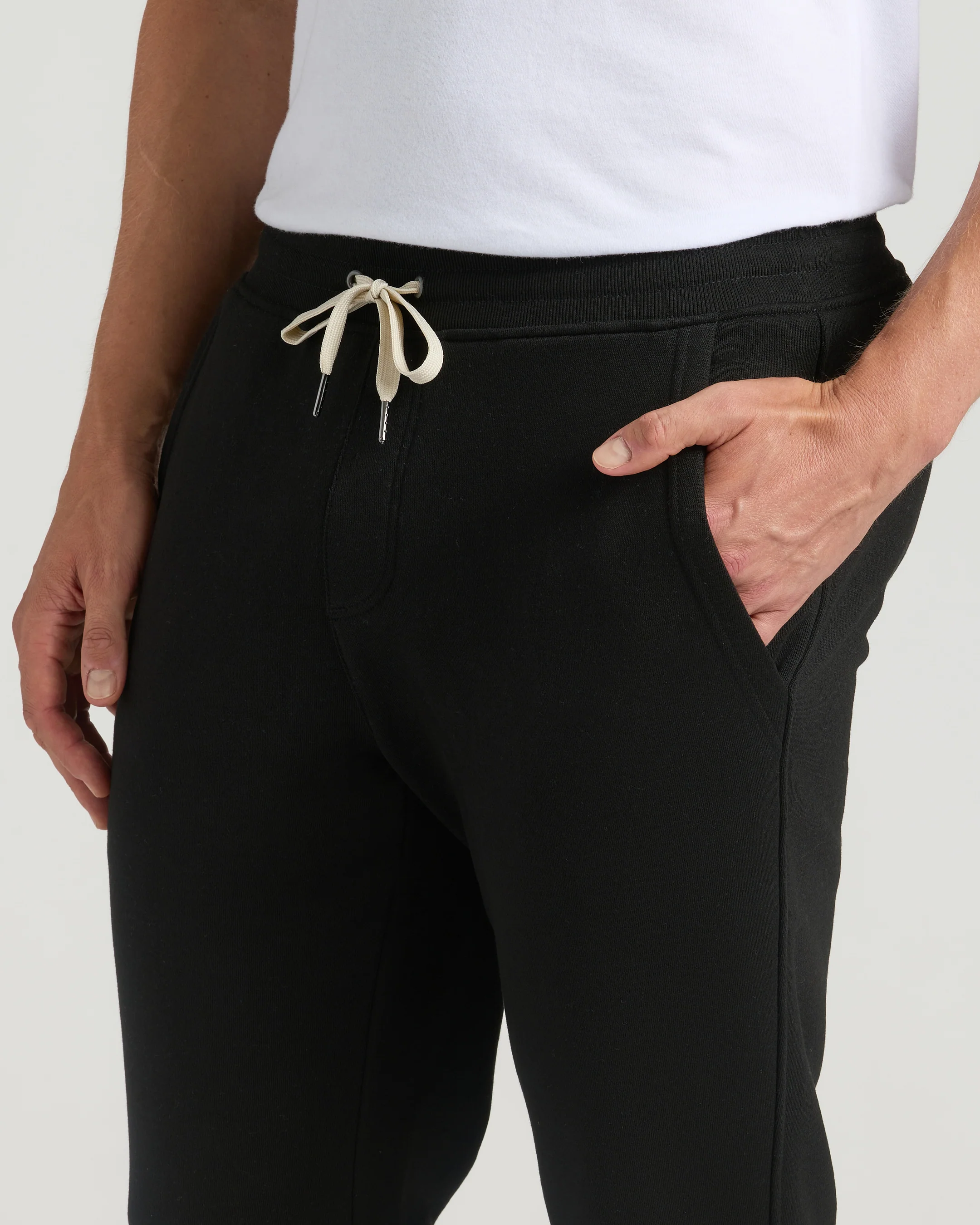 Black Tall Fleece French Terry Joggers - Image 5