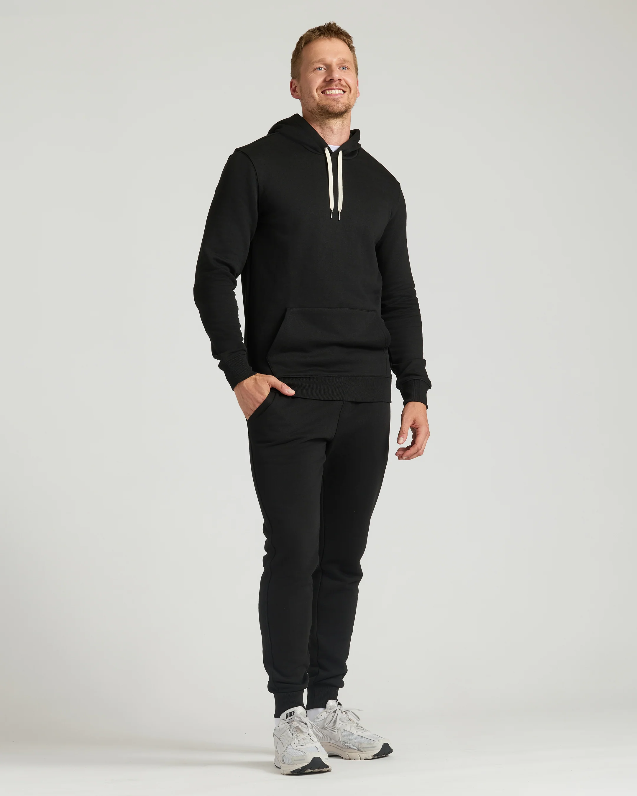 Black Tall Fleece French Terry Pullover Hoodie - Image 4