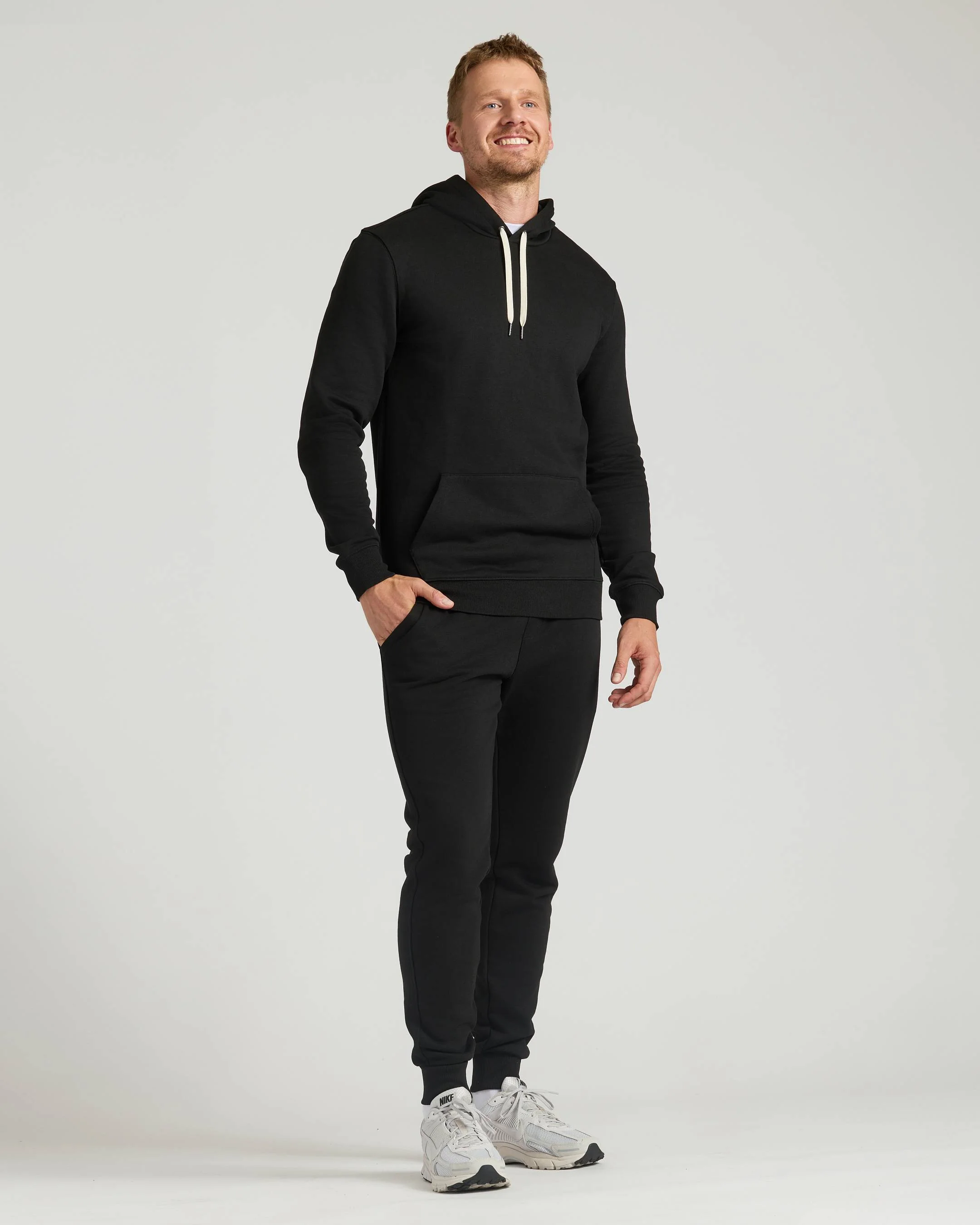 Black Tall Fleece Pullover Hoodie & Joggers 2-Pack - Image 2