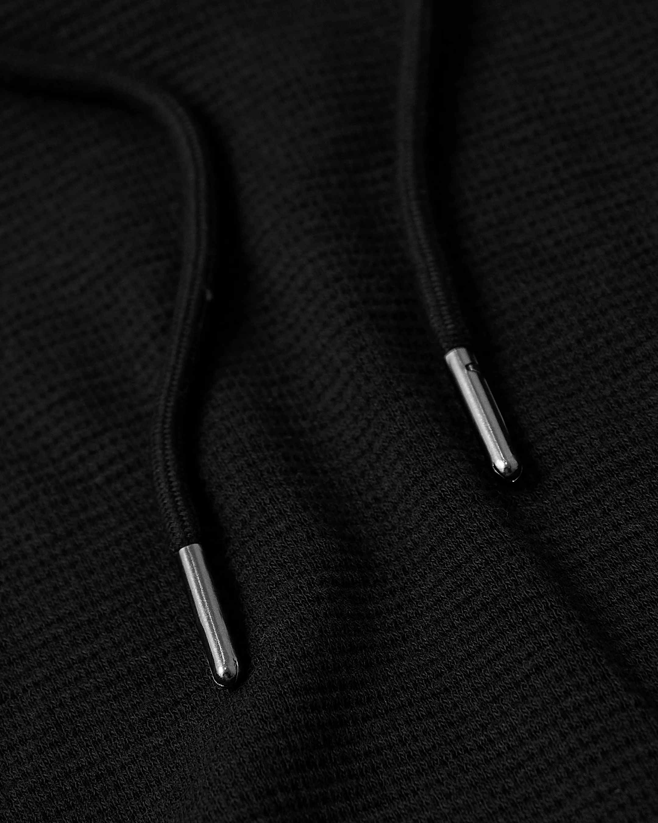 Black Tall Waffle Hoodie - Image 5