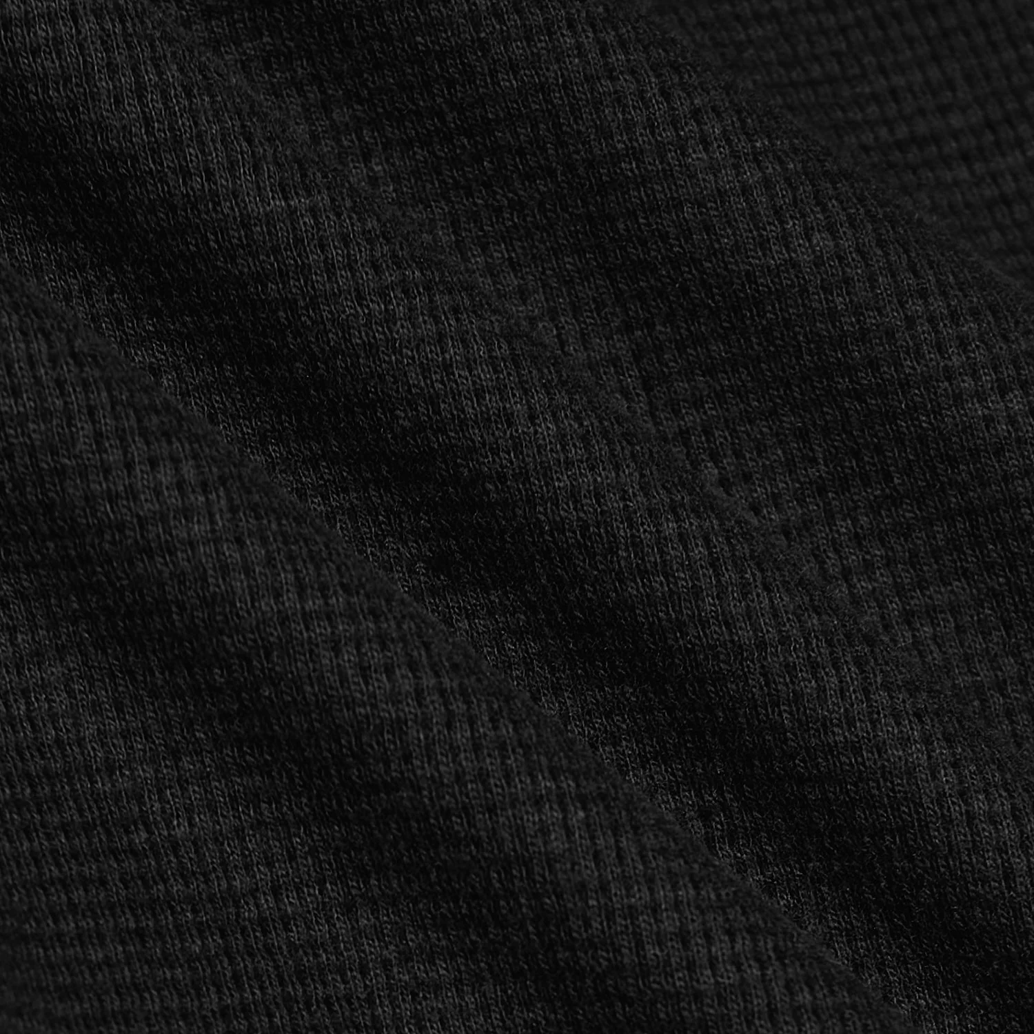 Black Waffle Long Sleeve Crew Neck - Image 6