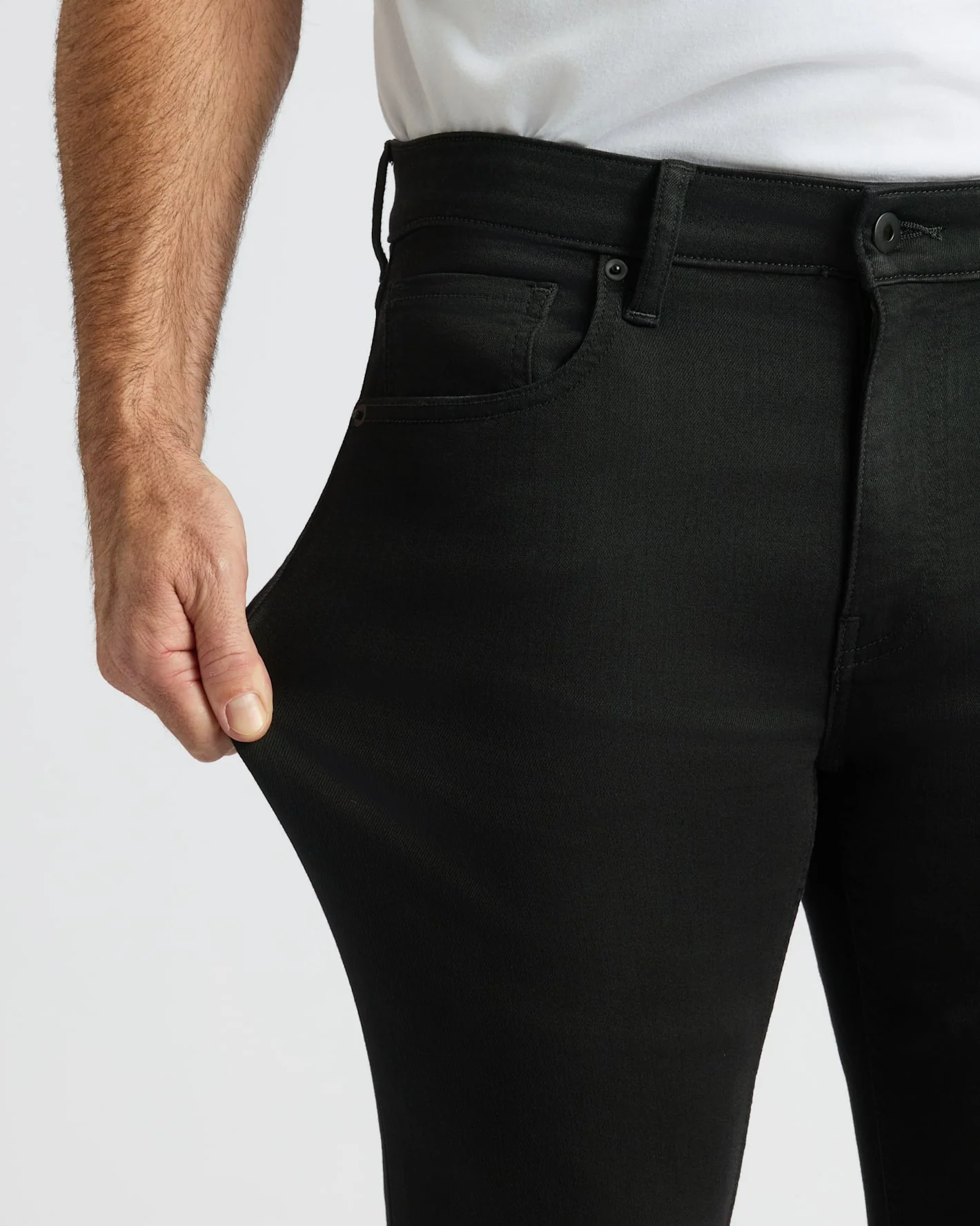 Black Wash Slim Comfort Stretch Jeans - Image 7