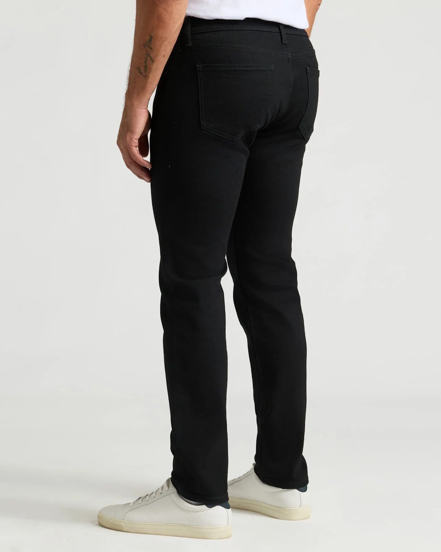 Black Wash Slim Authentic Denim Jeans - Image 4