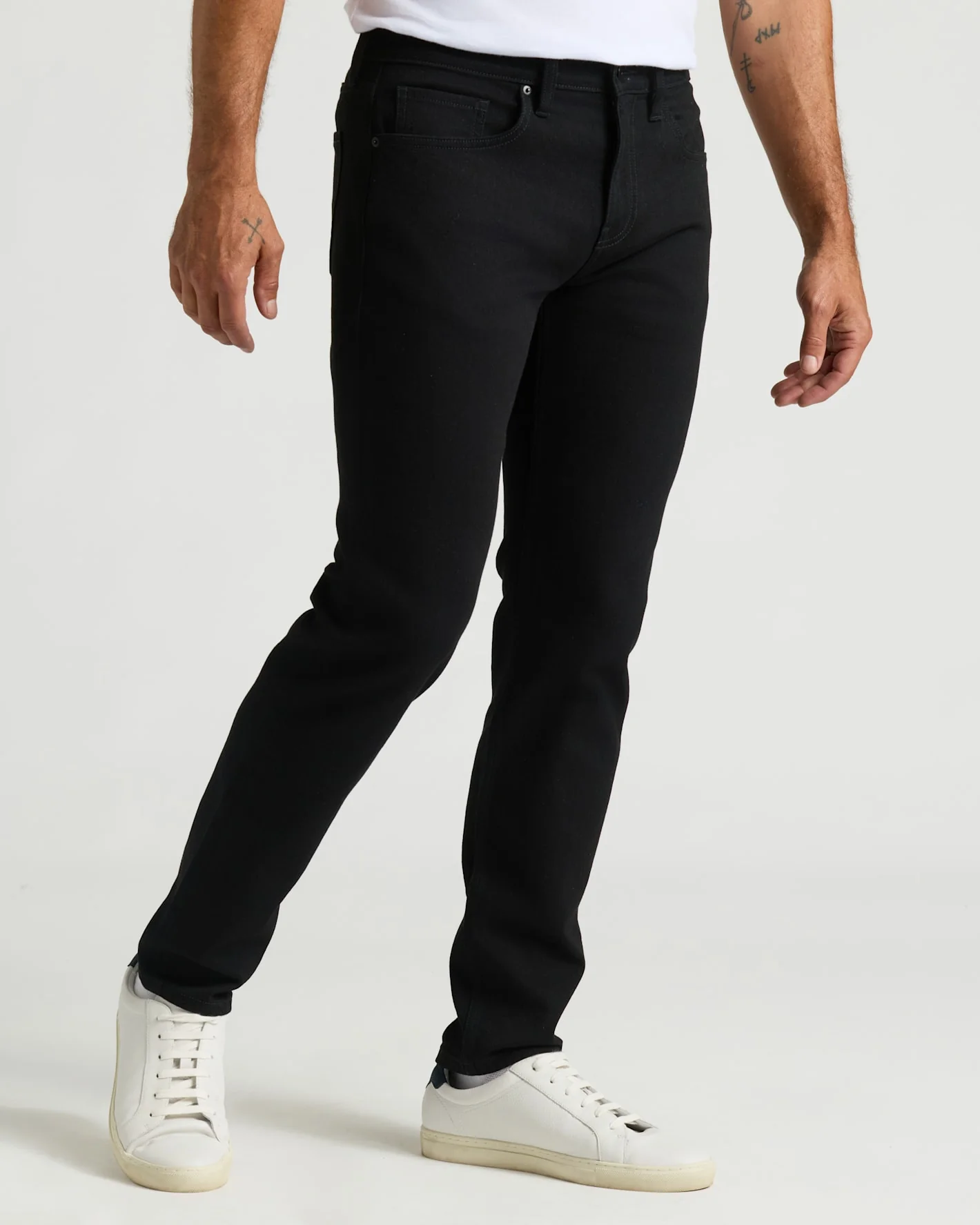 Black Wash Slim Authentic Denim Jeans - Image 6