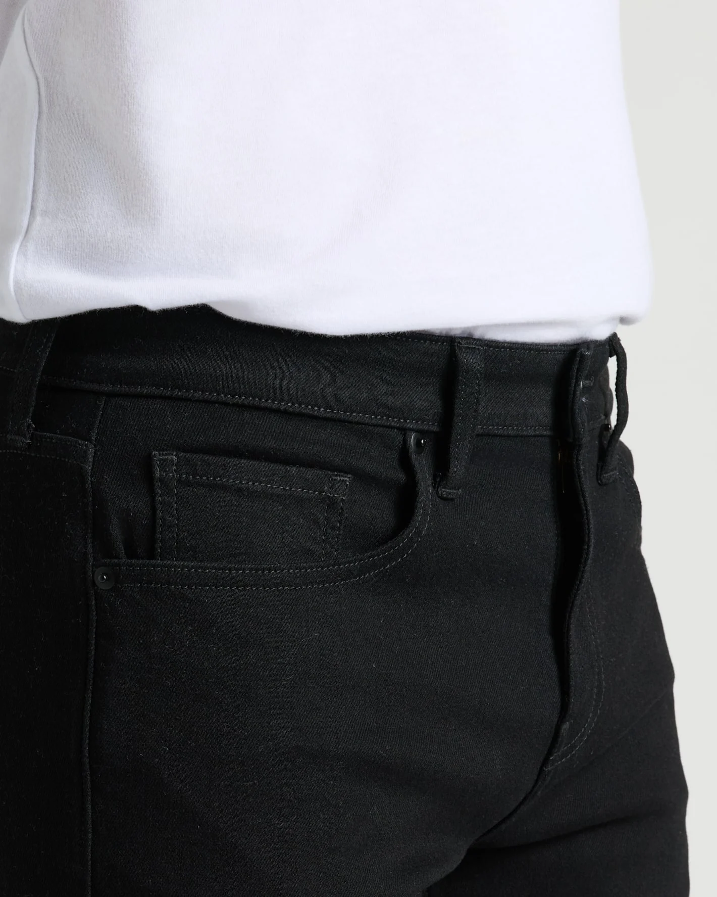 Black Wash Slim Authentic Denim Jeans - Image 8