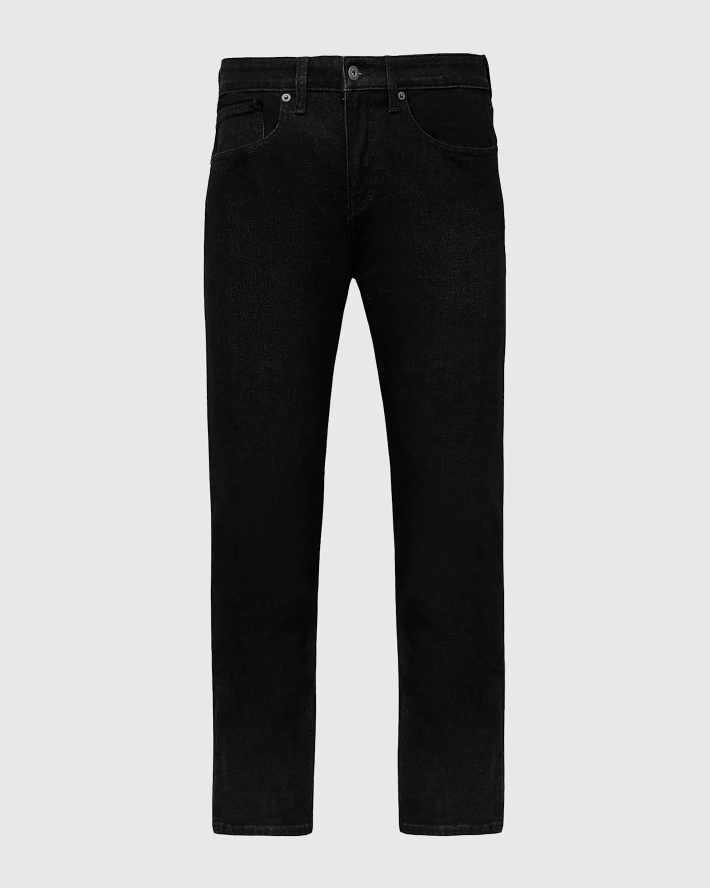 Black Wash Straight Authentic Denim Jeans - Image 2