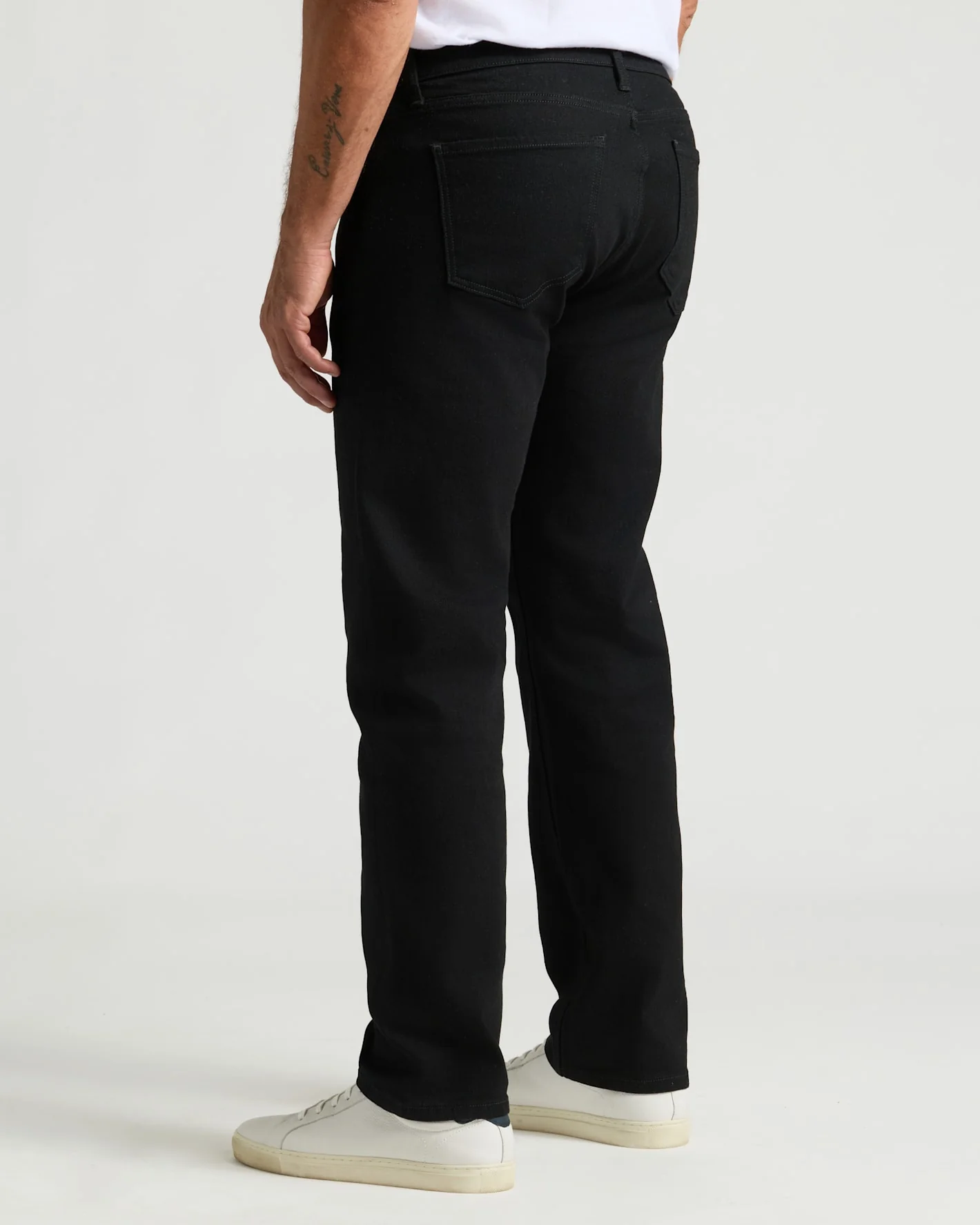 Black Wash Straight Authentic Denim Jeans - Image 4