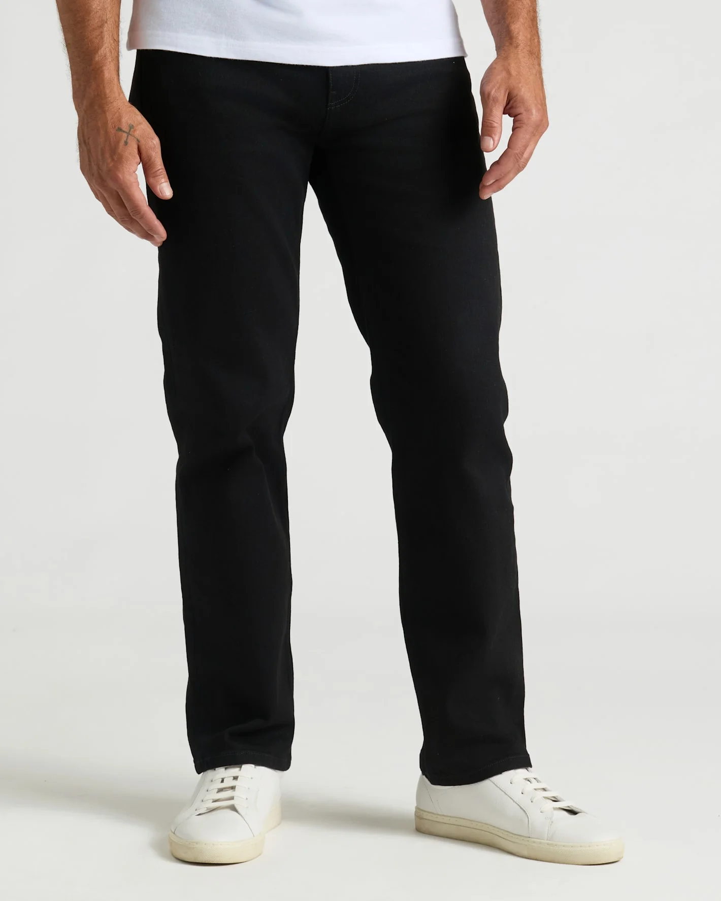 Black Wash Straight Authentic Denim Jeans - Image 6